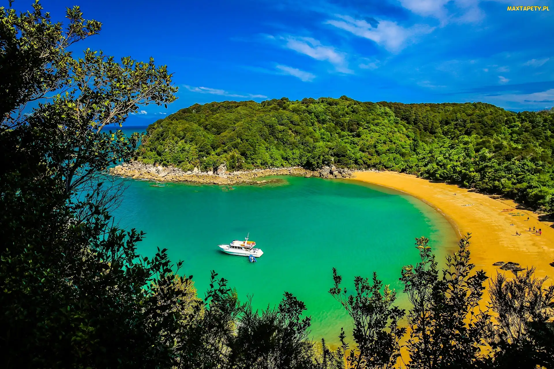 Abel Tasman National Park, Plaża, Morze, Wybrzeże, Nowa Zelandia