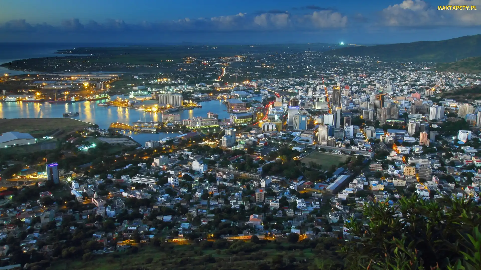 Z lotu ptaka, Mauritius, Port, Louis