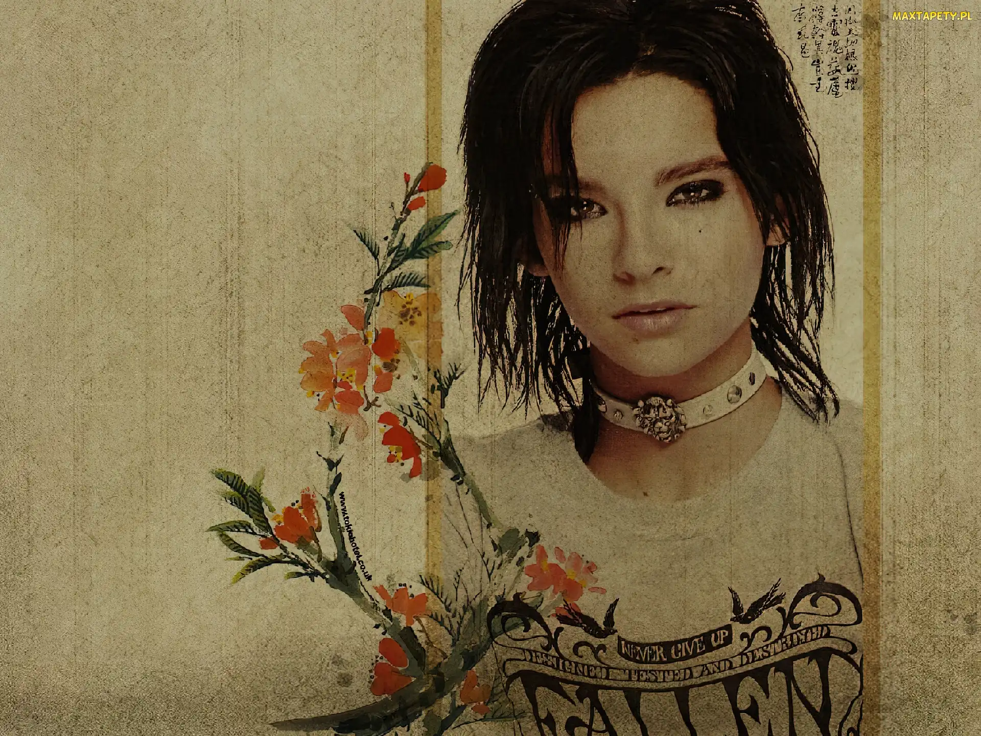 Bill Kaulitz, łańcuszek , Tokio Hotel, kwiatek