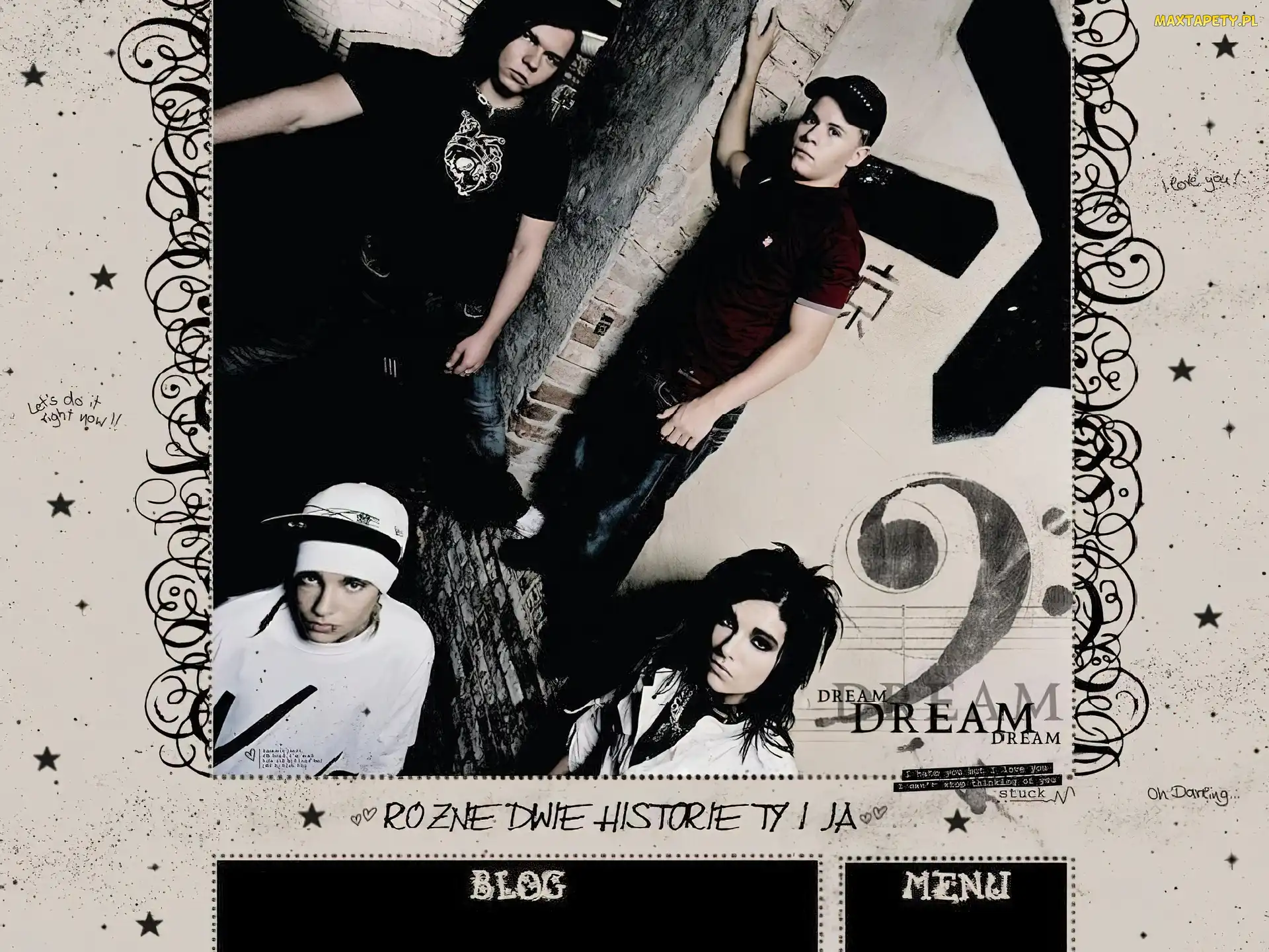 blog, menu, Tokio Hotel