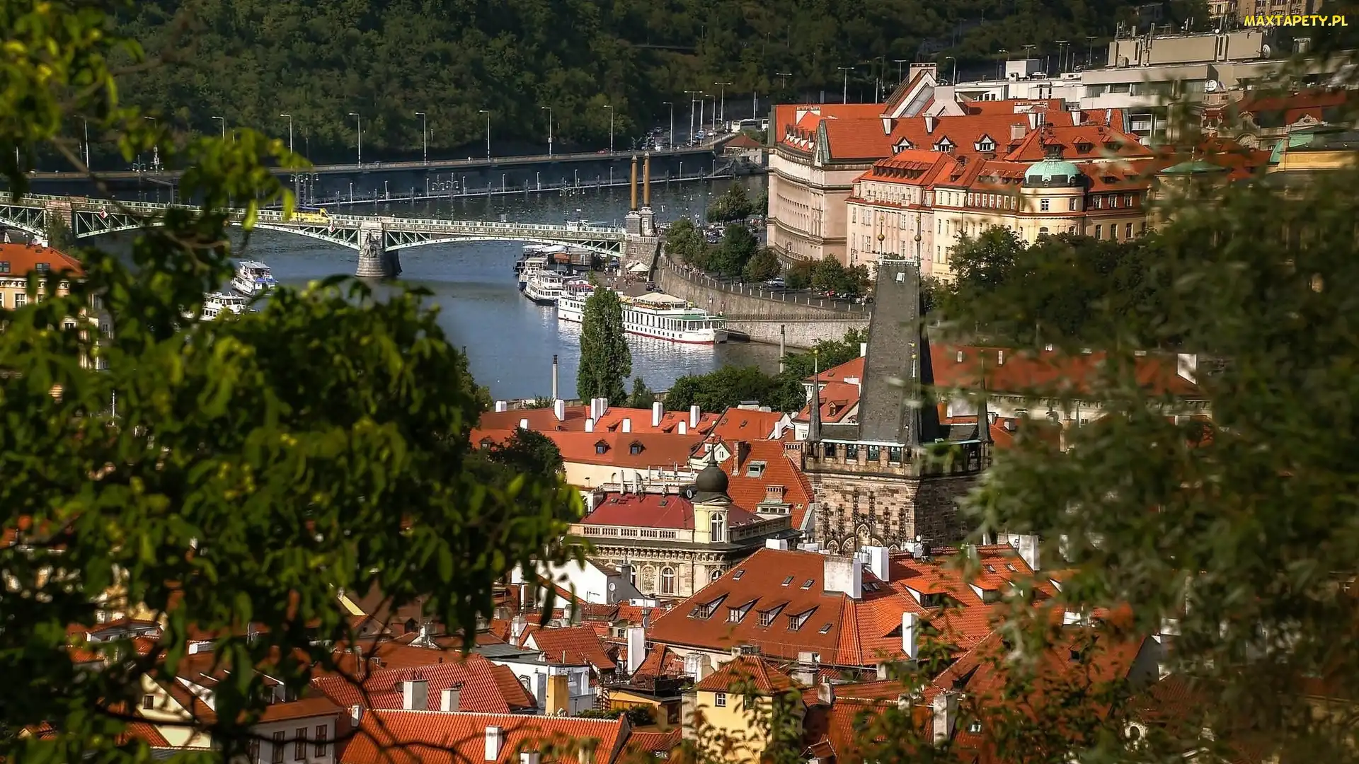 Czechy, Praga, Most, Rzeka, Panorama, Miasta