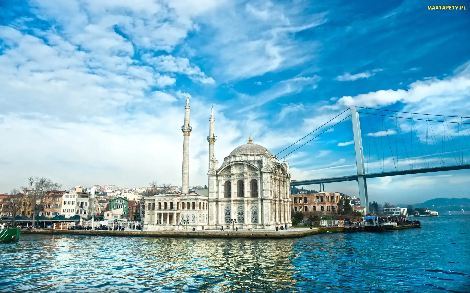 Most, Meczet Ortaköy, Turcja, Stambuł