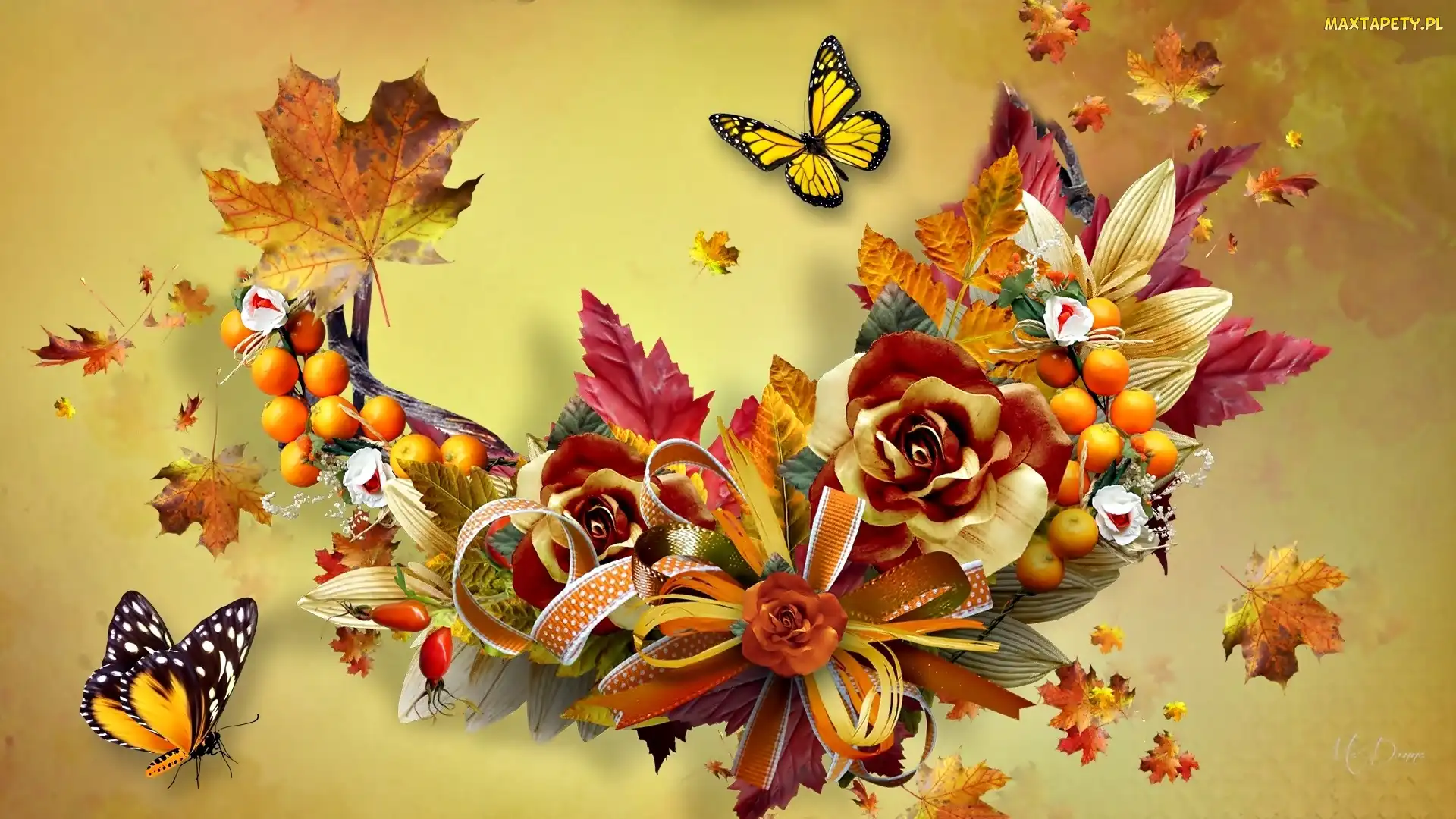 Jesienny Bukiet, Art, Motyle