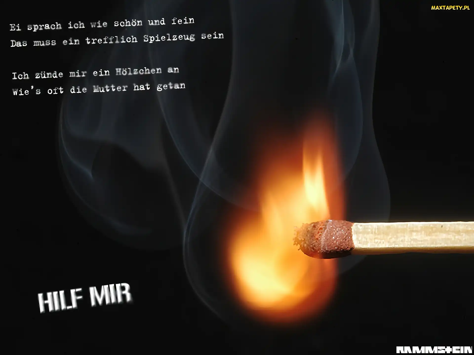zapałka, płomień, Rammstein