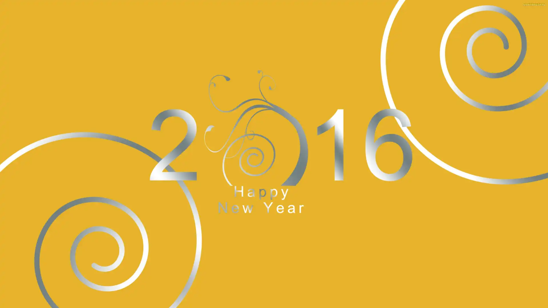 2016, Napis, Spirale, Ozdobne