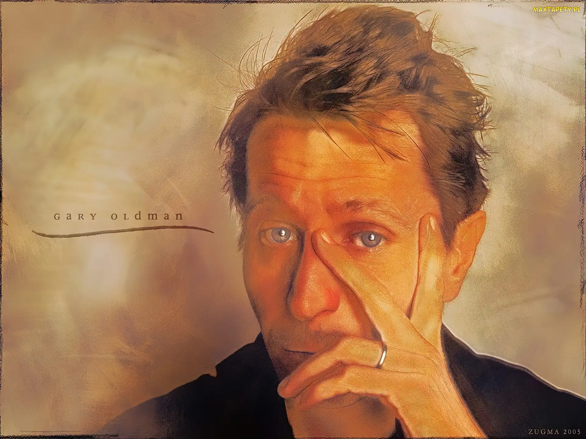 niebieskie oczy, obrączk, Gary Oldman