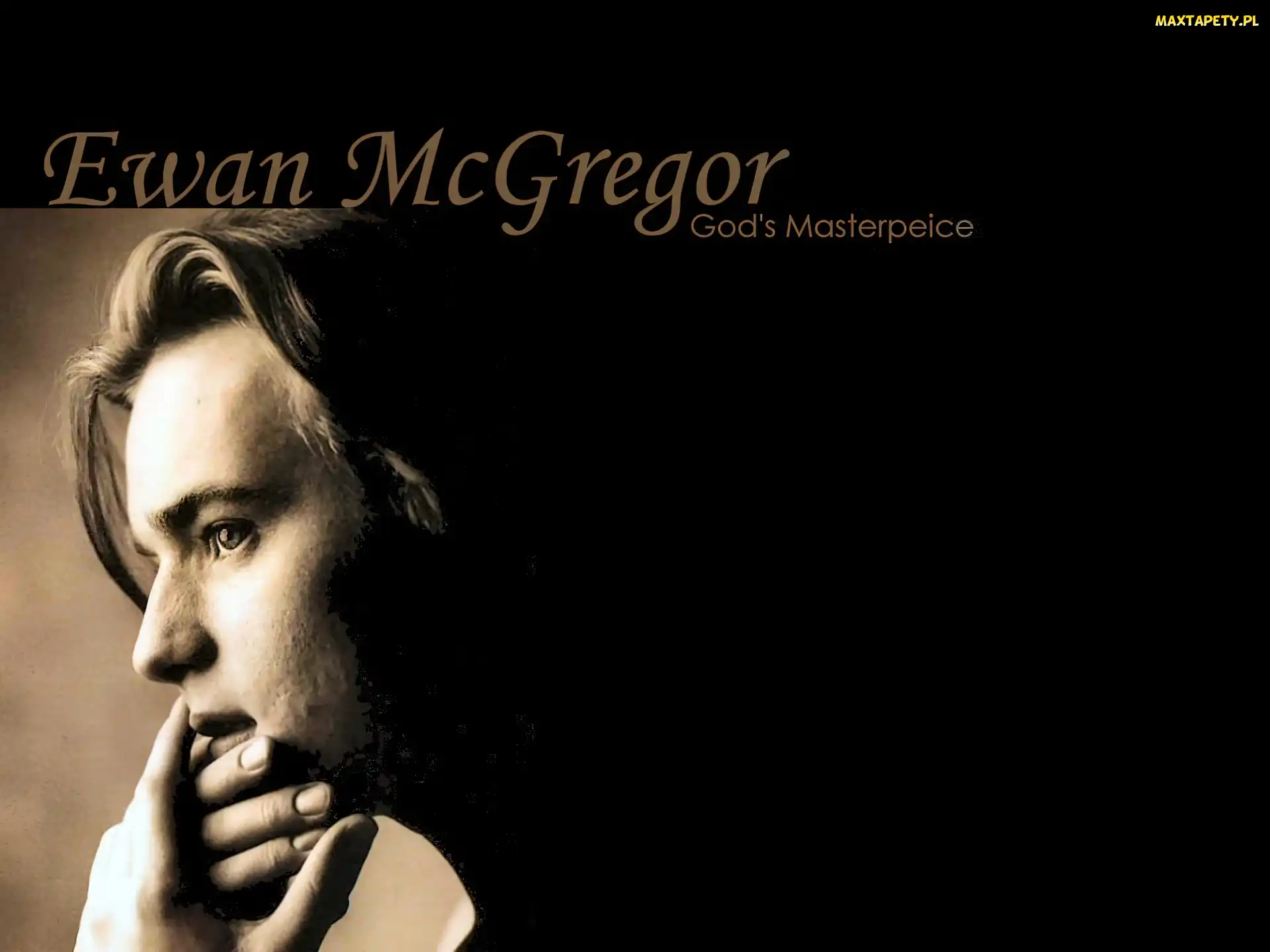 profil twarzy, ręce, Ewan McGregor