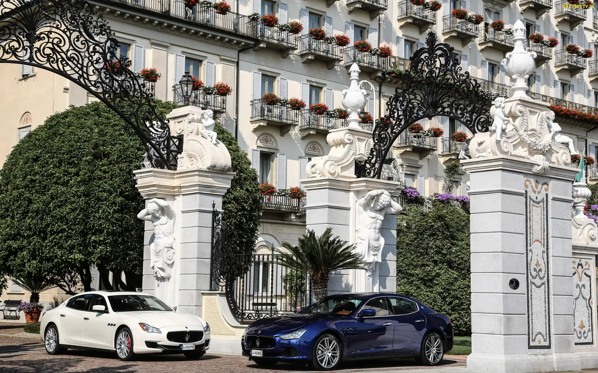 Brama, Kamienica, Auta, Maserati