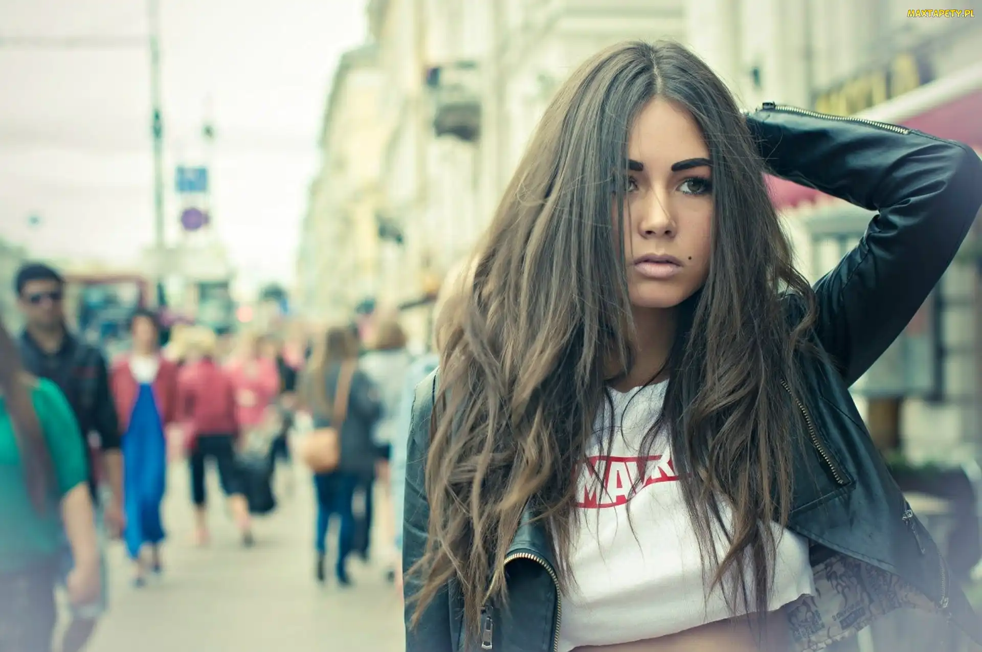Kobieta, Diana Melison, Włosy, Ulica, Długie