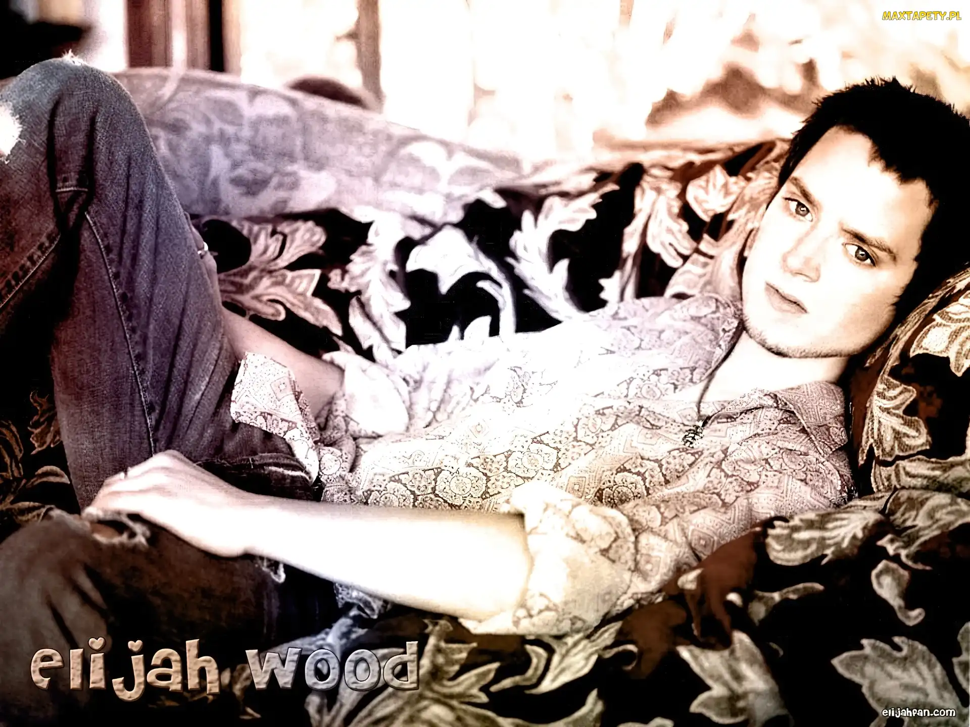 koszula, jeansy, Elijah Wood