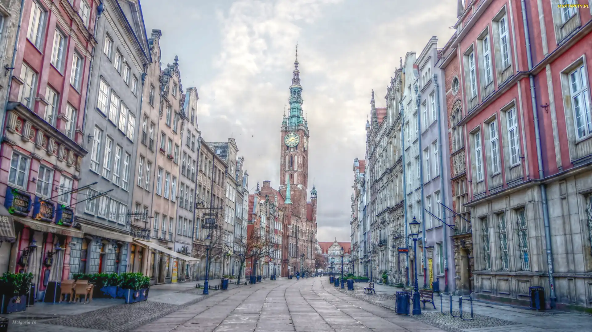 HDR, Ratusz, Ulica, Gdańsk, Kamienice, Zabytki