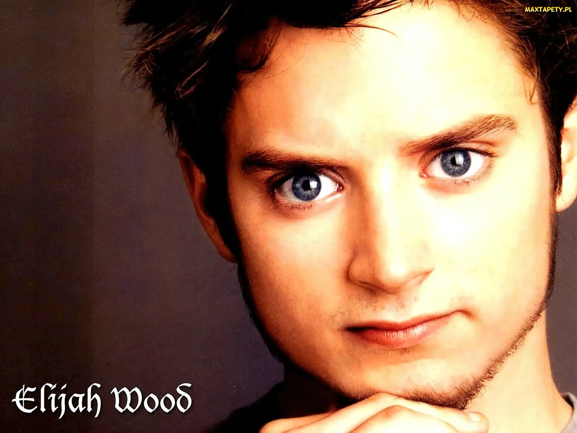 niebieskie oczy, bródka, Elijah Wood