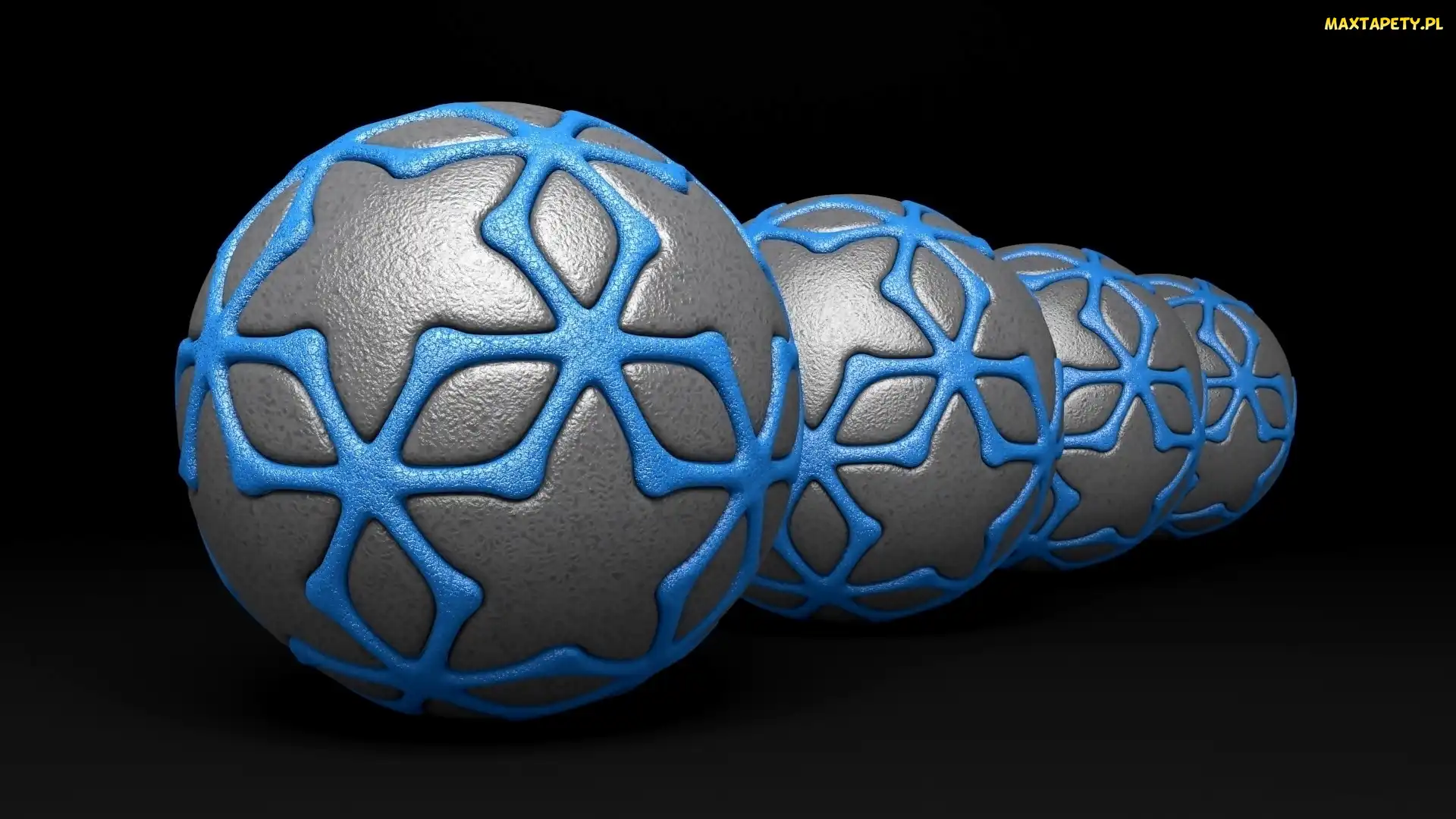Niebieskie, Siwo, 3D, Piłki