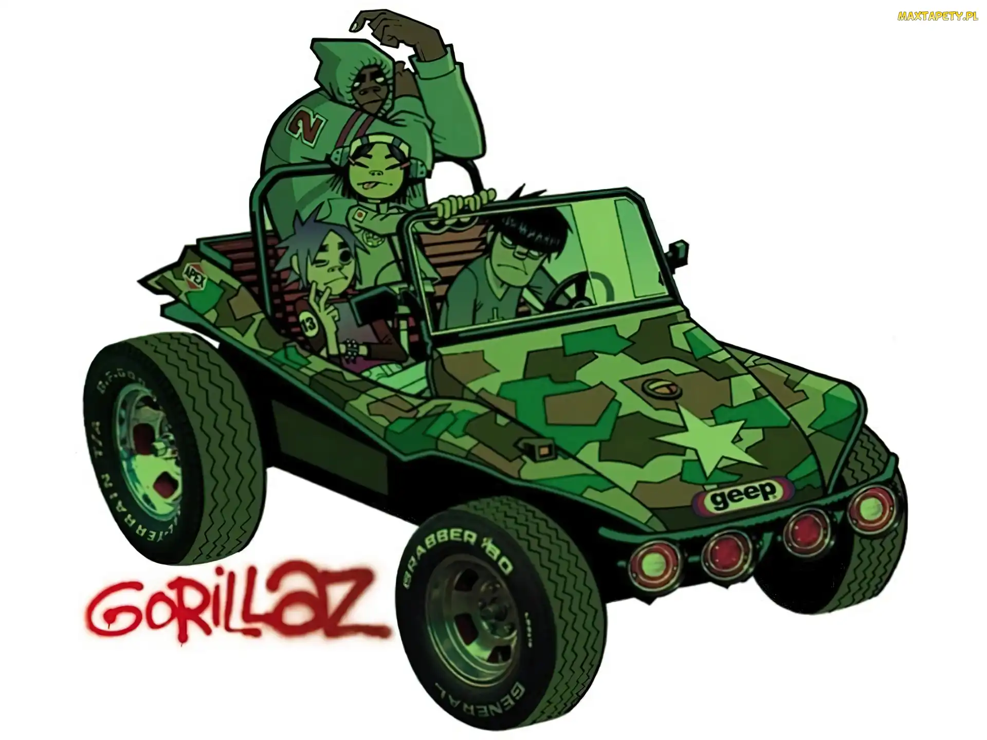 Jeep, samochód, Gorillaz