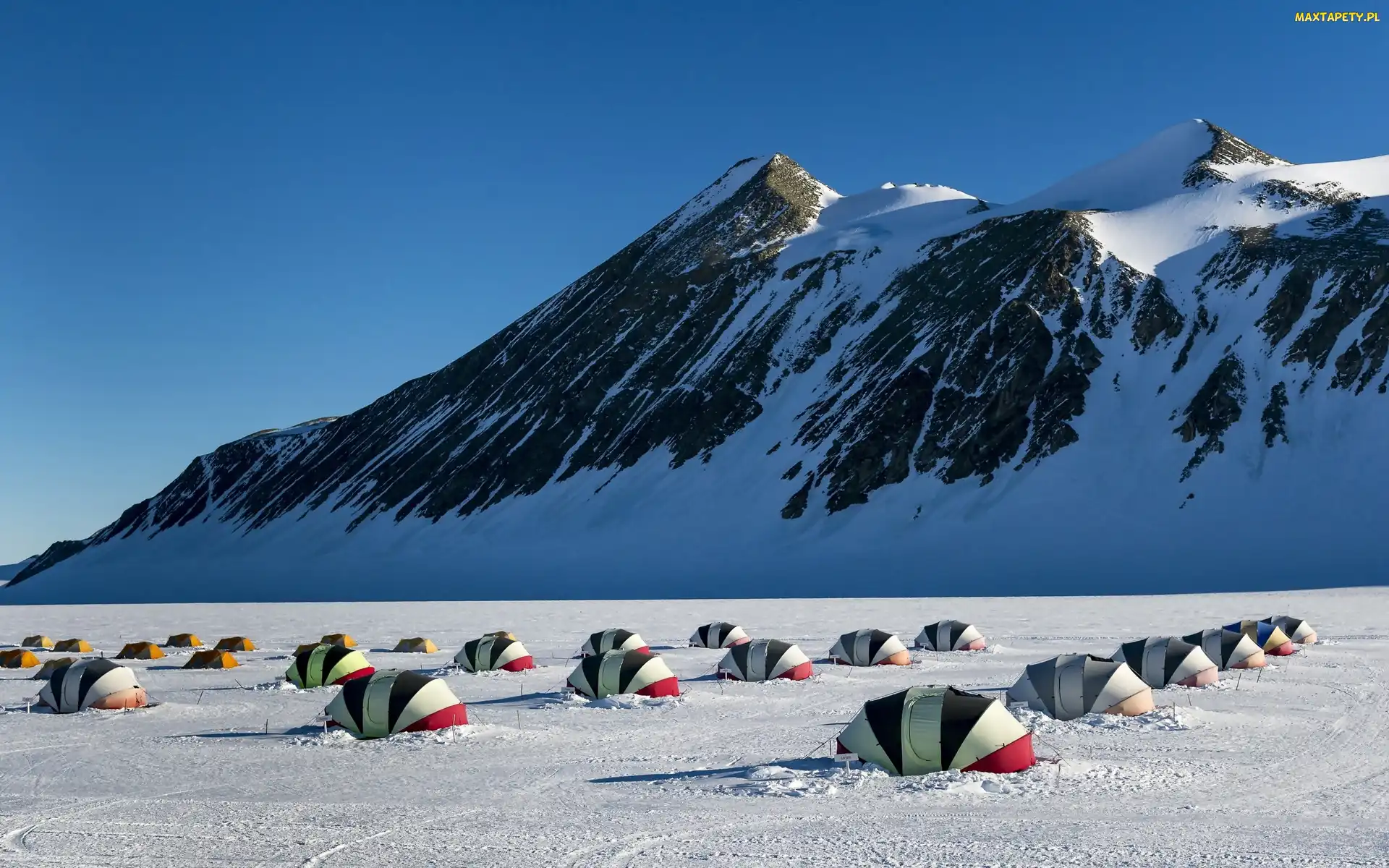 Zima, Alpinistów, Góry, Namioty