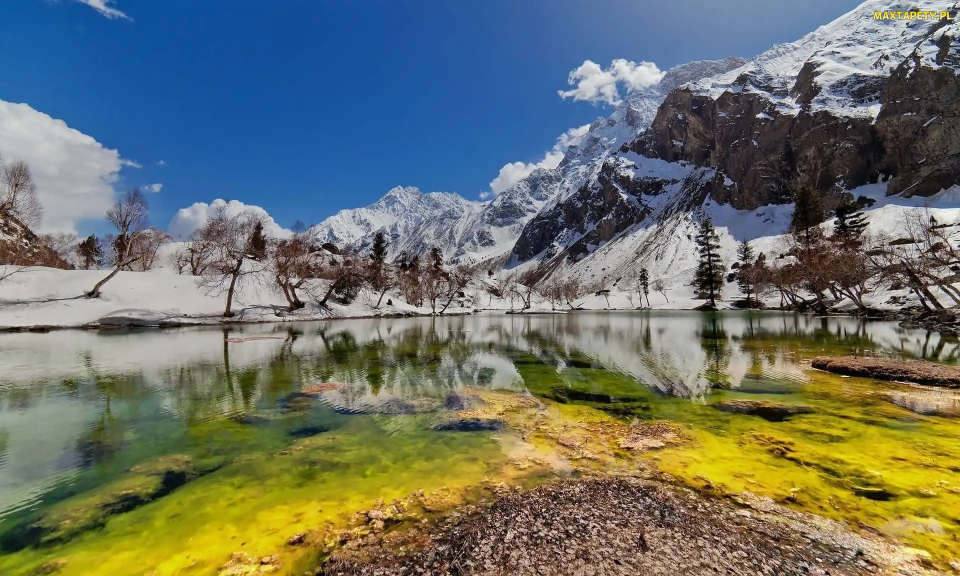 Góry, Jezioro, Pakistan, Naltar, Zima, Dolina
