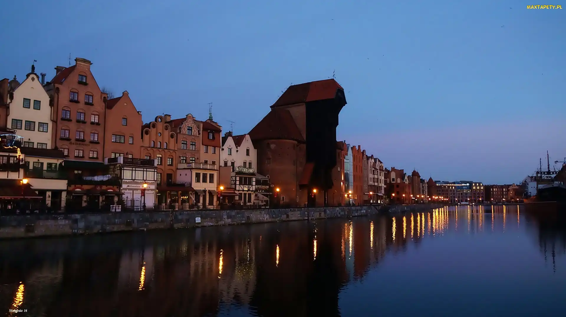 Gdańsk, Kamienice, Motława, Rzeka, Miasto
