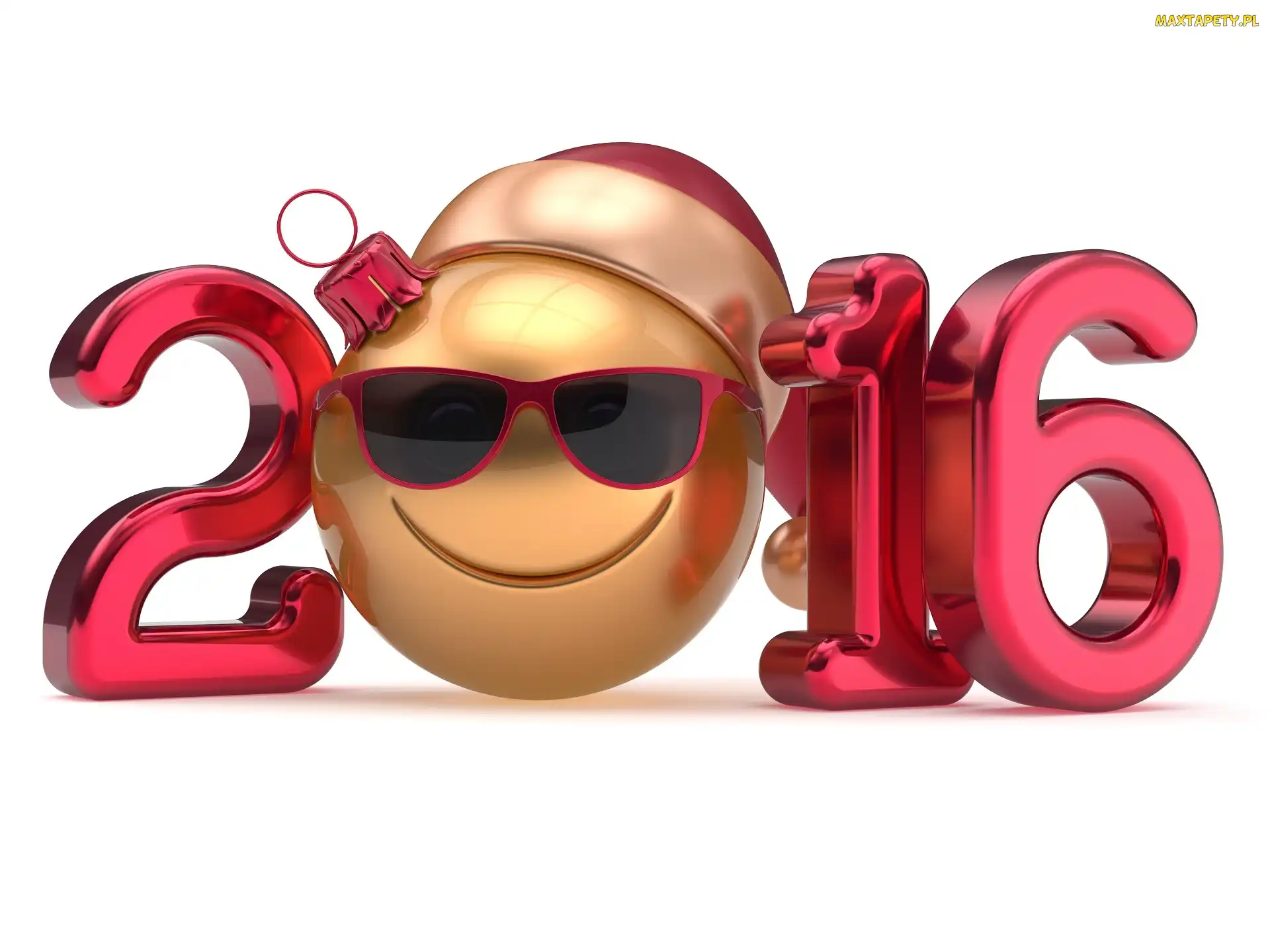 2016, Sylwester, Grafika, 3D