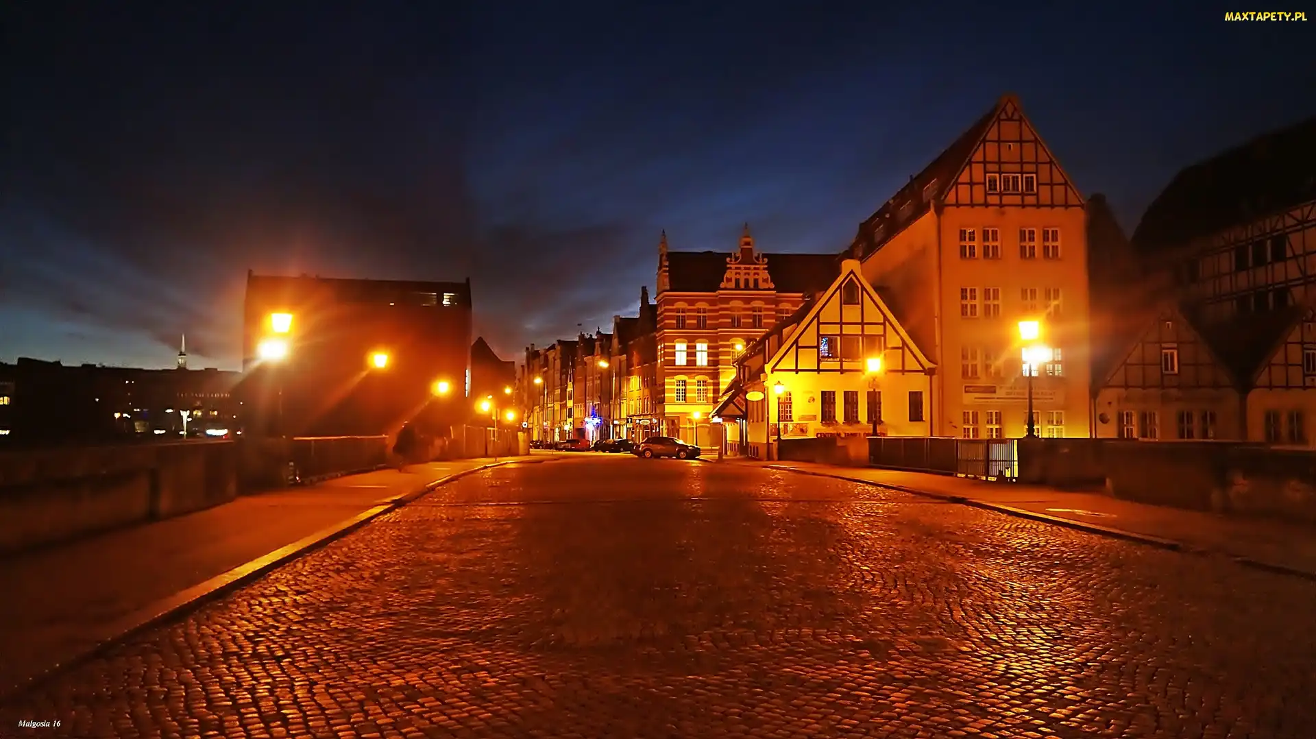 Miasto, Latarnie, Ulica, Kamienice, Gdańsk