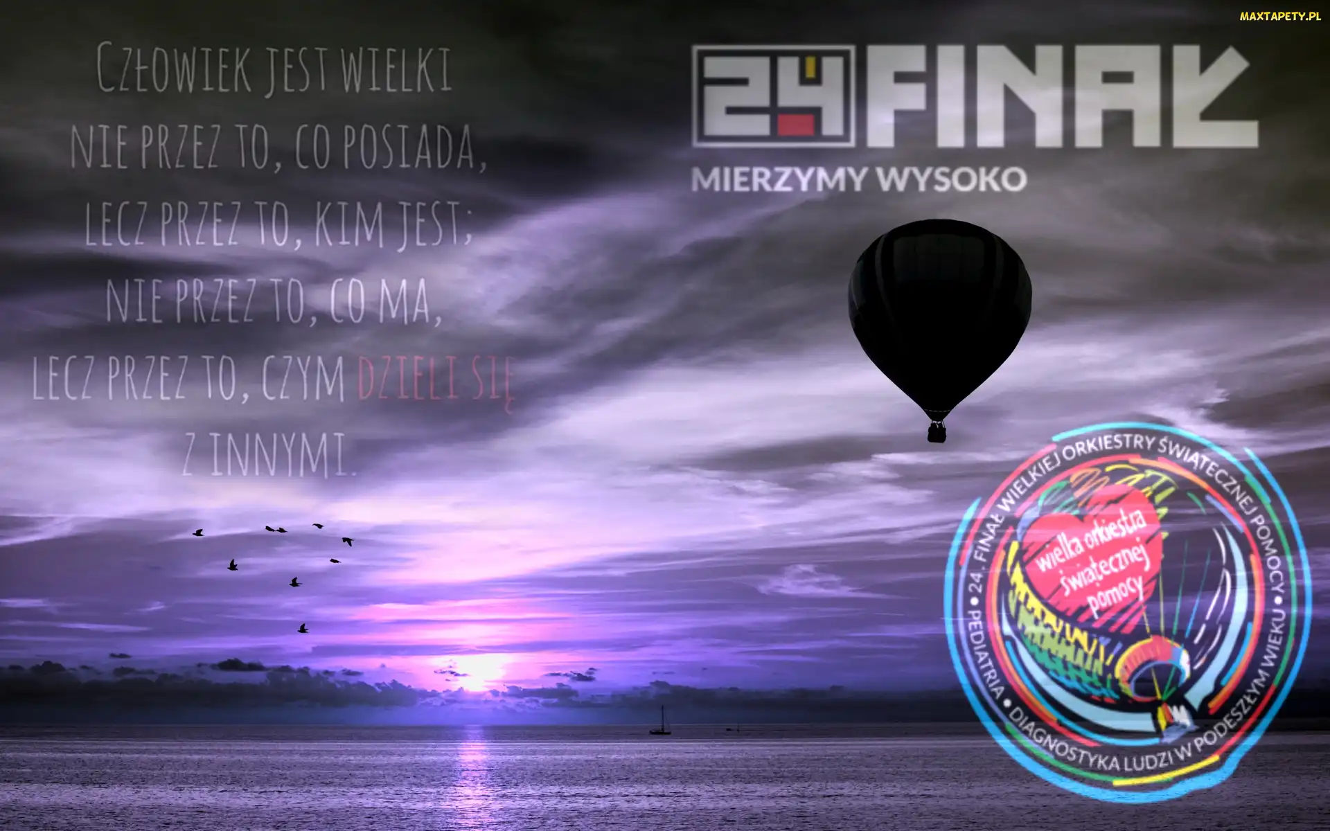 Balon, Zachód Słońca, WOŚP