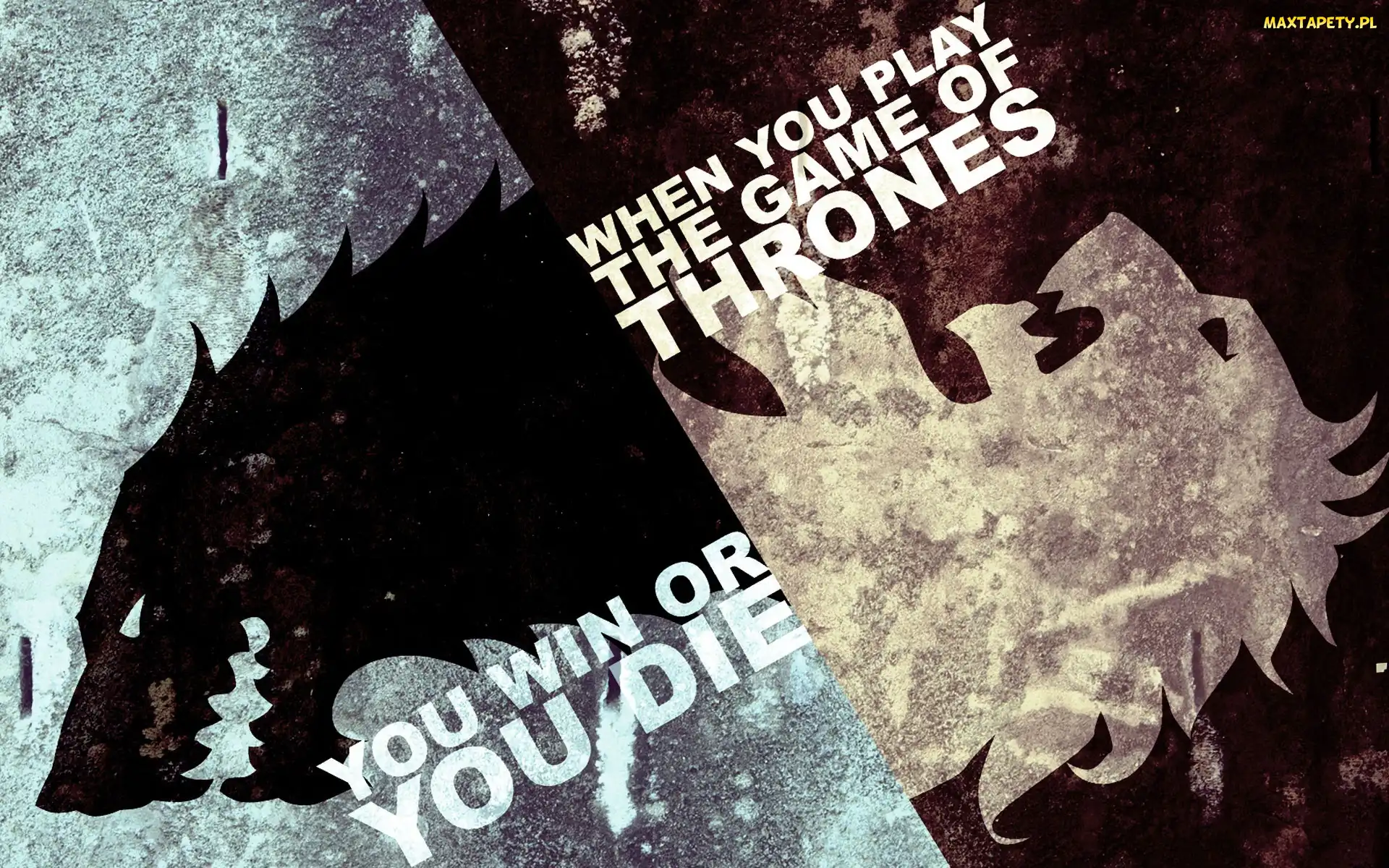 Game of Thrones, Wilk, Lew, Napis, Gra o tron