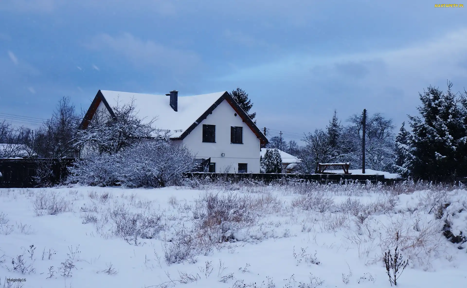 Śnieg, Dom, Zima