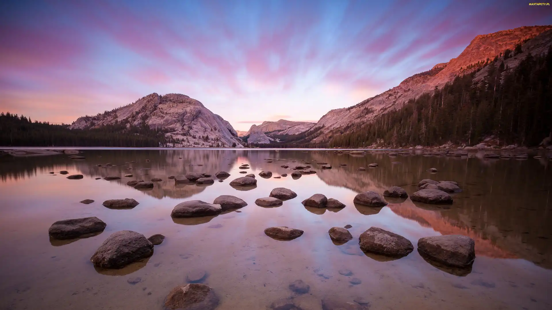 Kamienie, Jezioro, Stan Kalifornia, Stany Zjednoczone, Park Narodowy Yosemite, Góry