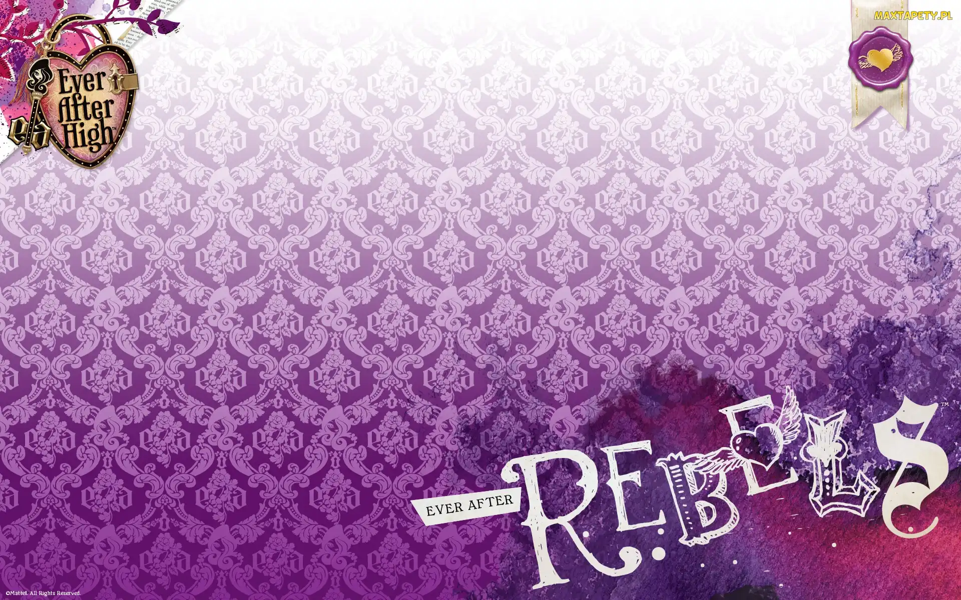 Fioletowe, Ever After High, Biały, Tło