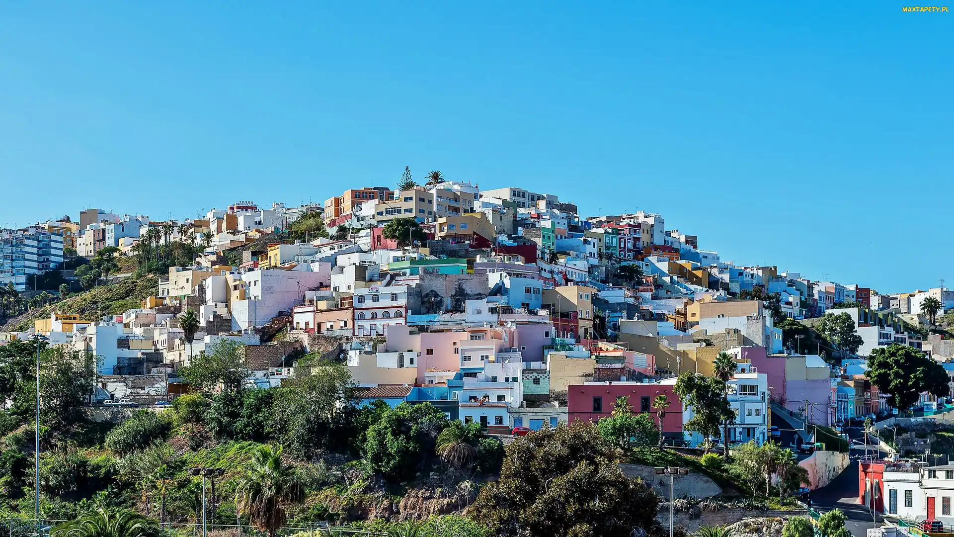 Las Palmas, Kanaryjskie, Miasta, Wyspy, Panorama