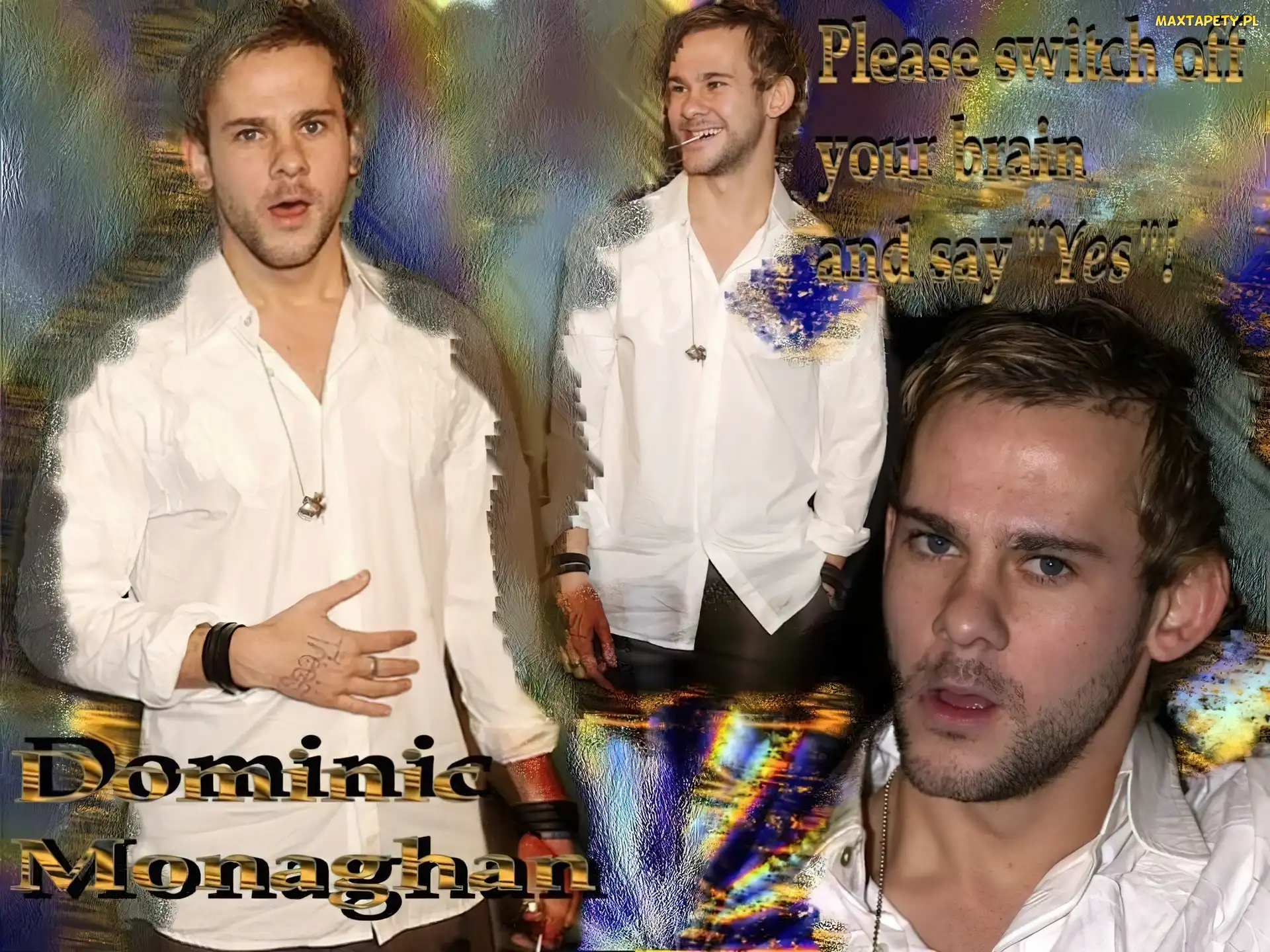 Dominic Monaghan, broda, niebieskie oczy