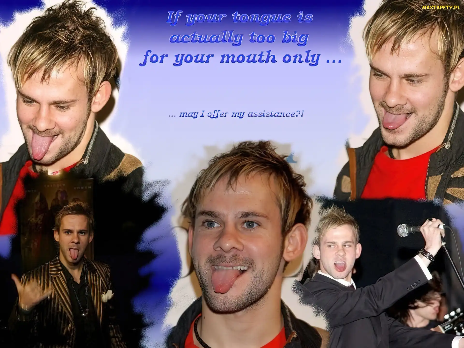 mikrofon, język, Dominic Monaghan