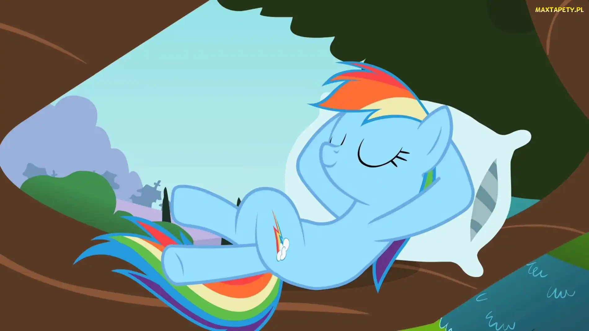 Rainbow Dash, Poduszka, Leży