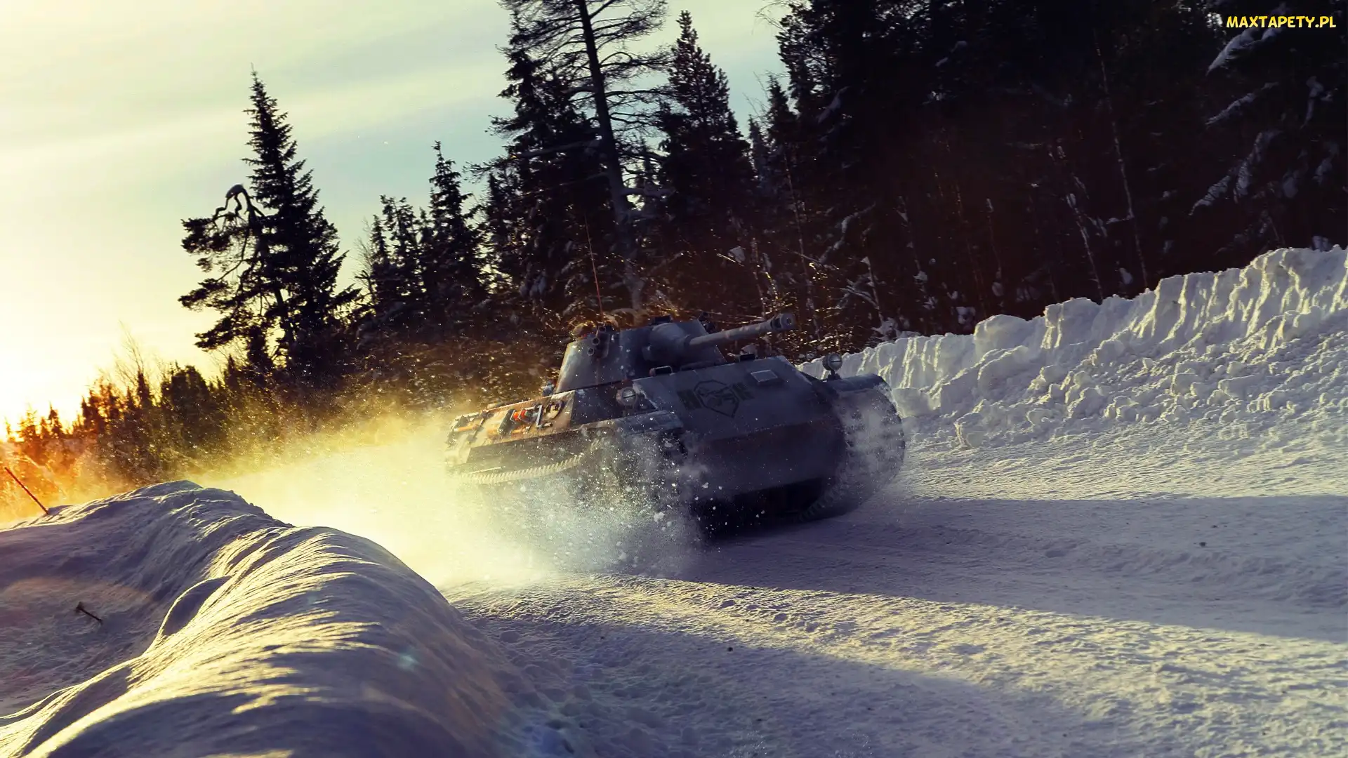 Zima, Krajobraz, Gry, World of Tanks, Czołgi, Komputer