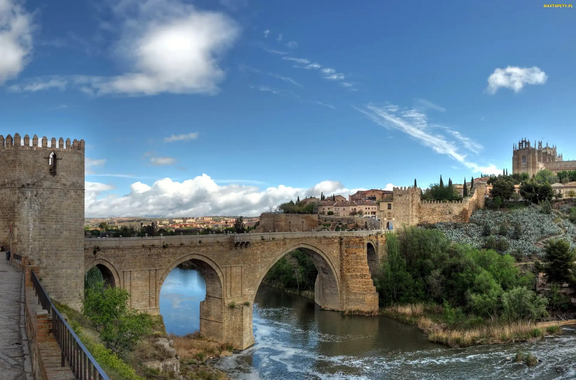 Rzeka, Most, Toledo, Hiszpania