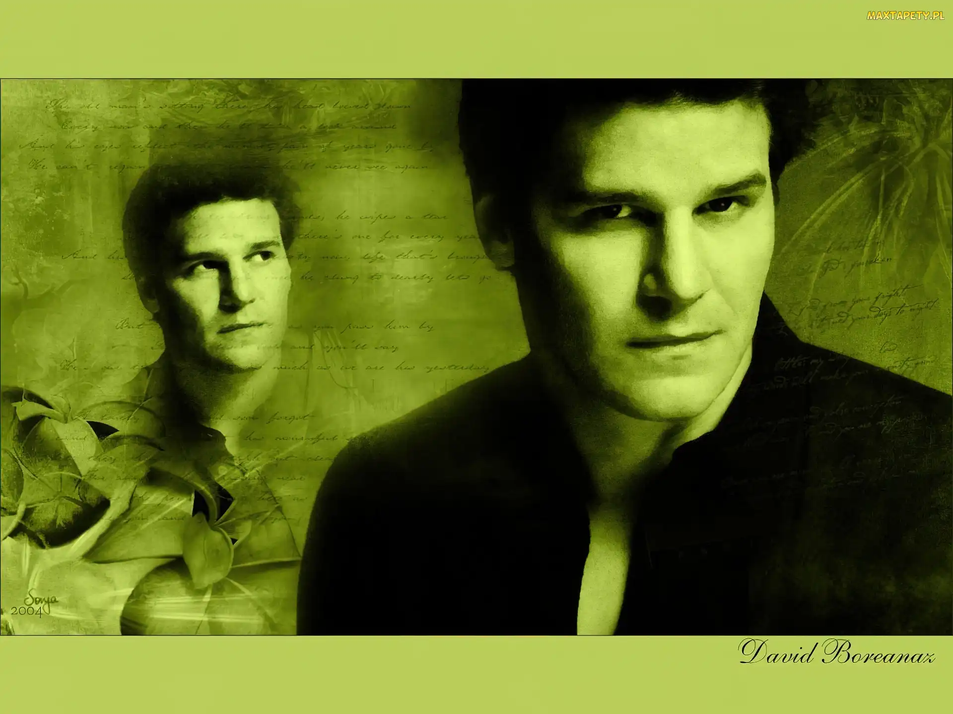 David Boreanaz, ciemny strój, czarne włosy