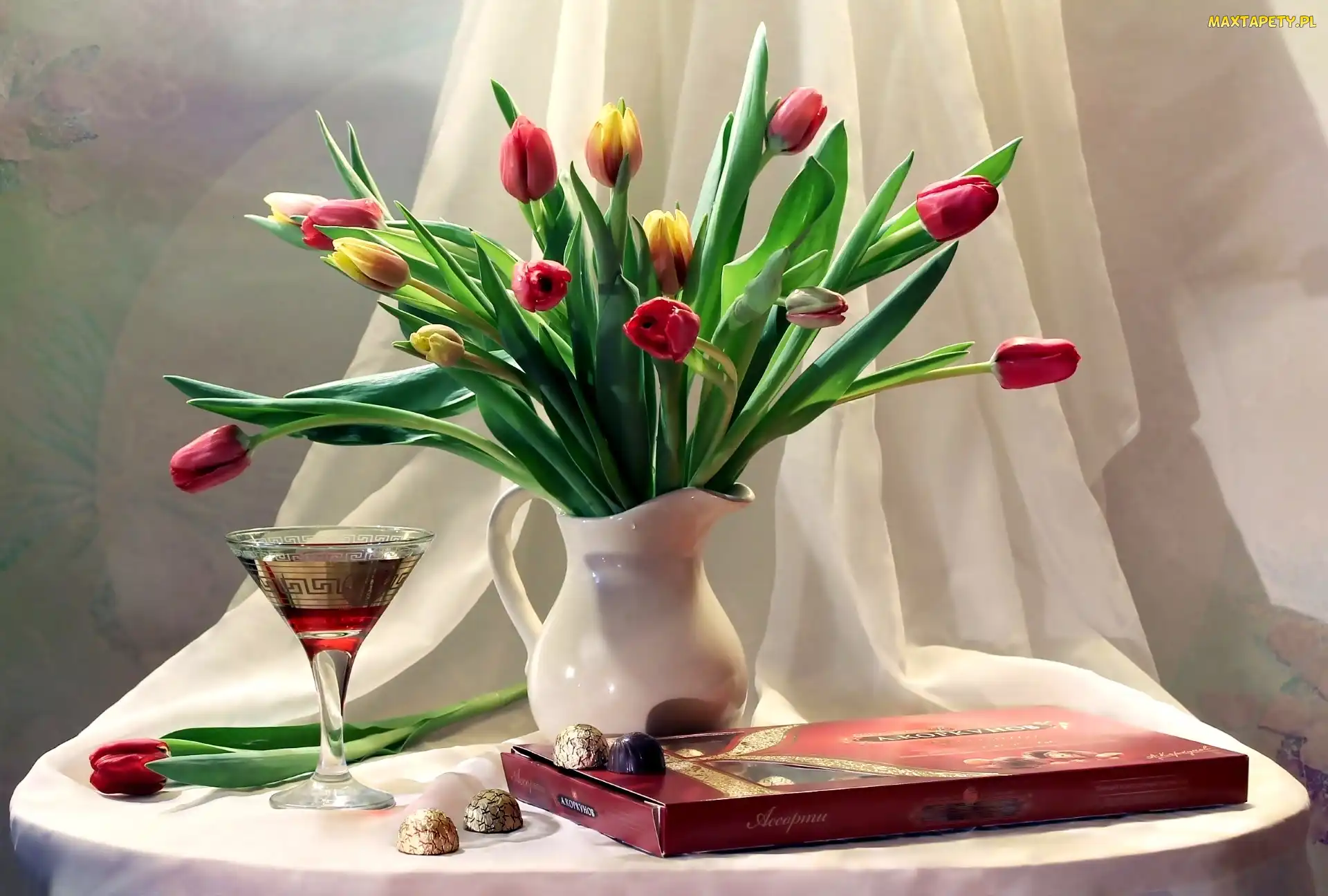 Tulipany, Kompozycja, Kolorowe