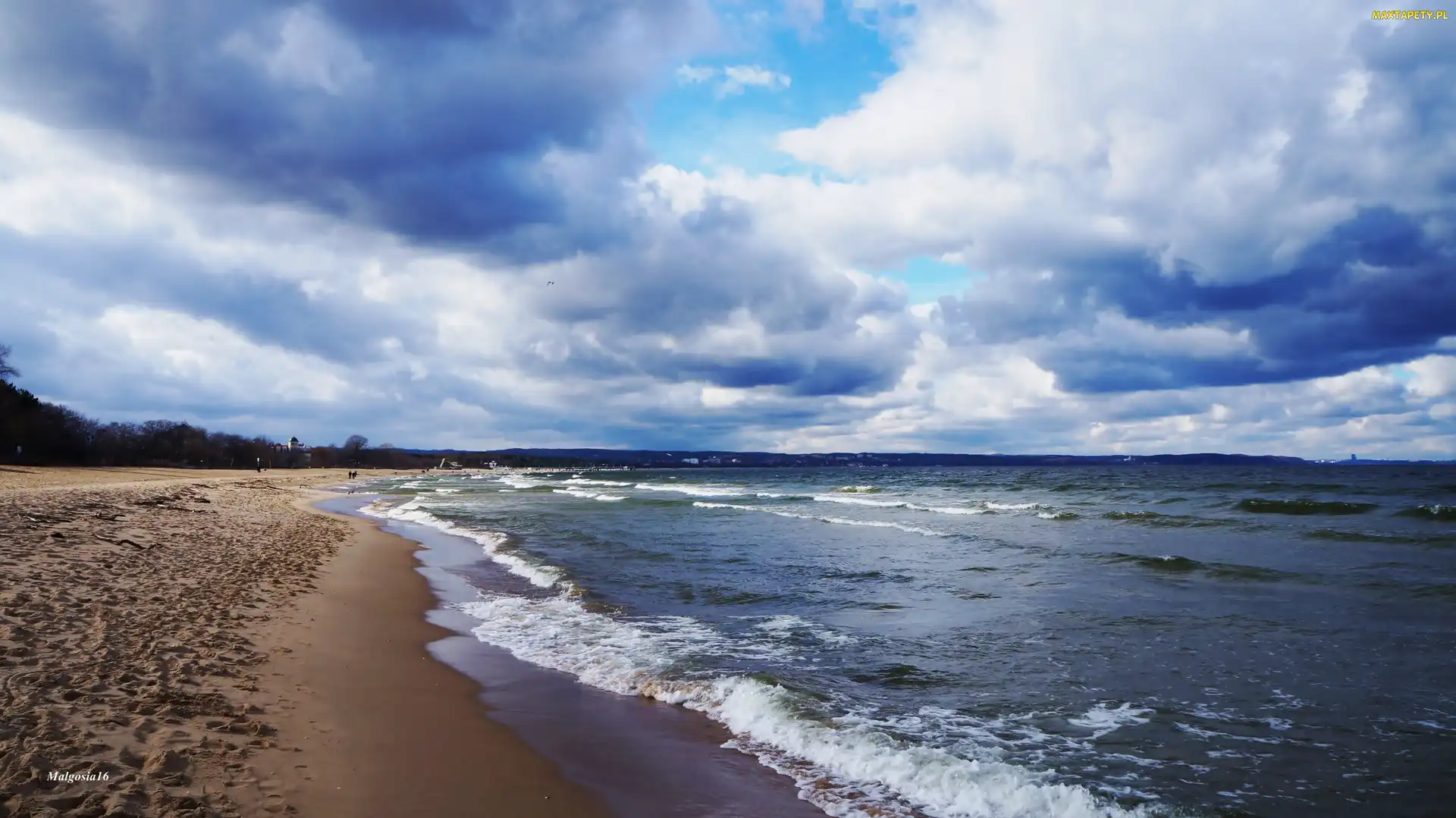 Fale, Plaża, Morze, Bałtyk