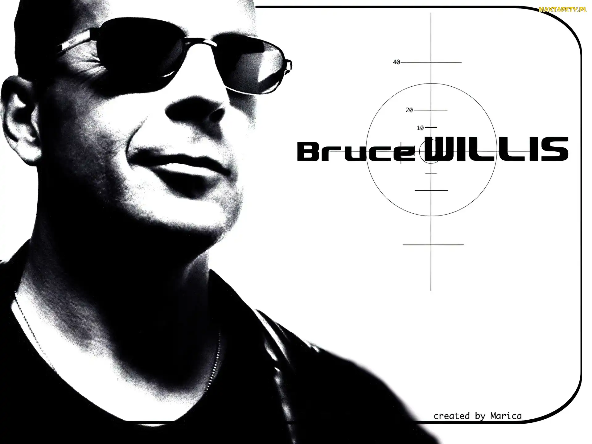 mężczyzna, okulary, Bruce Willis