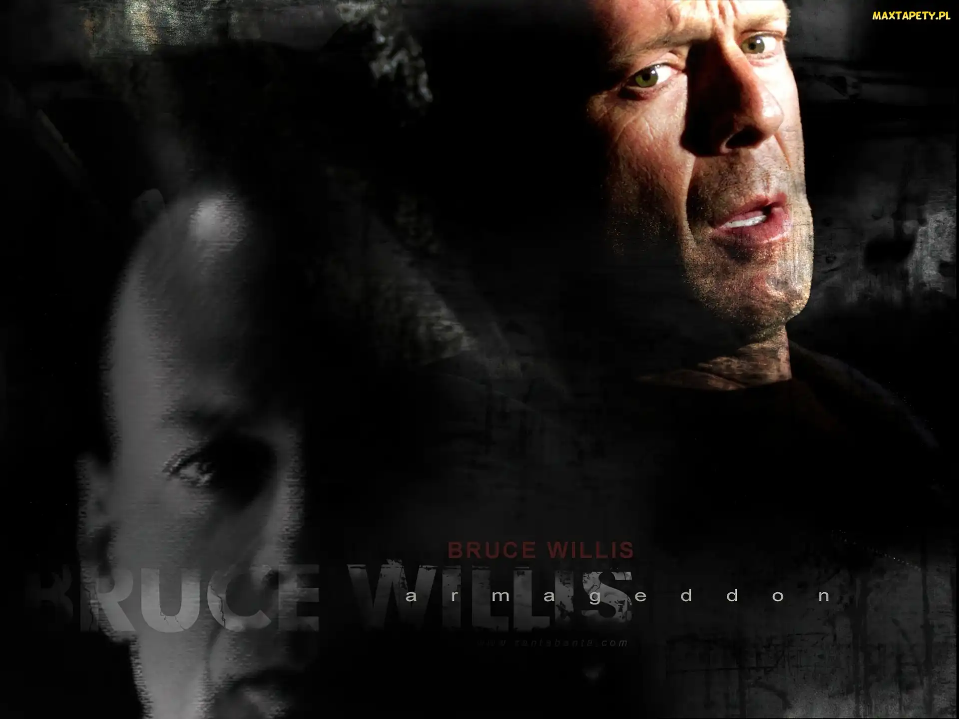 zielone, oczy, Bruce Willis