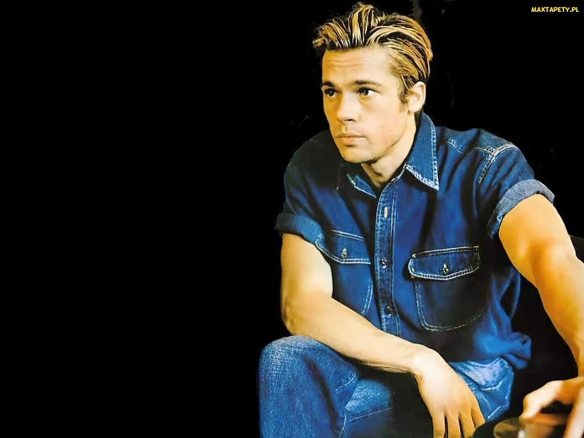 koszula, spodnie, Brad Pitt