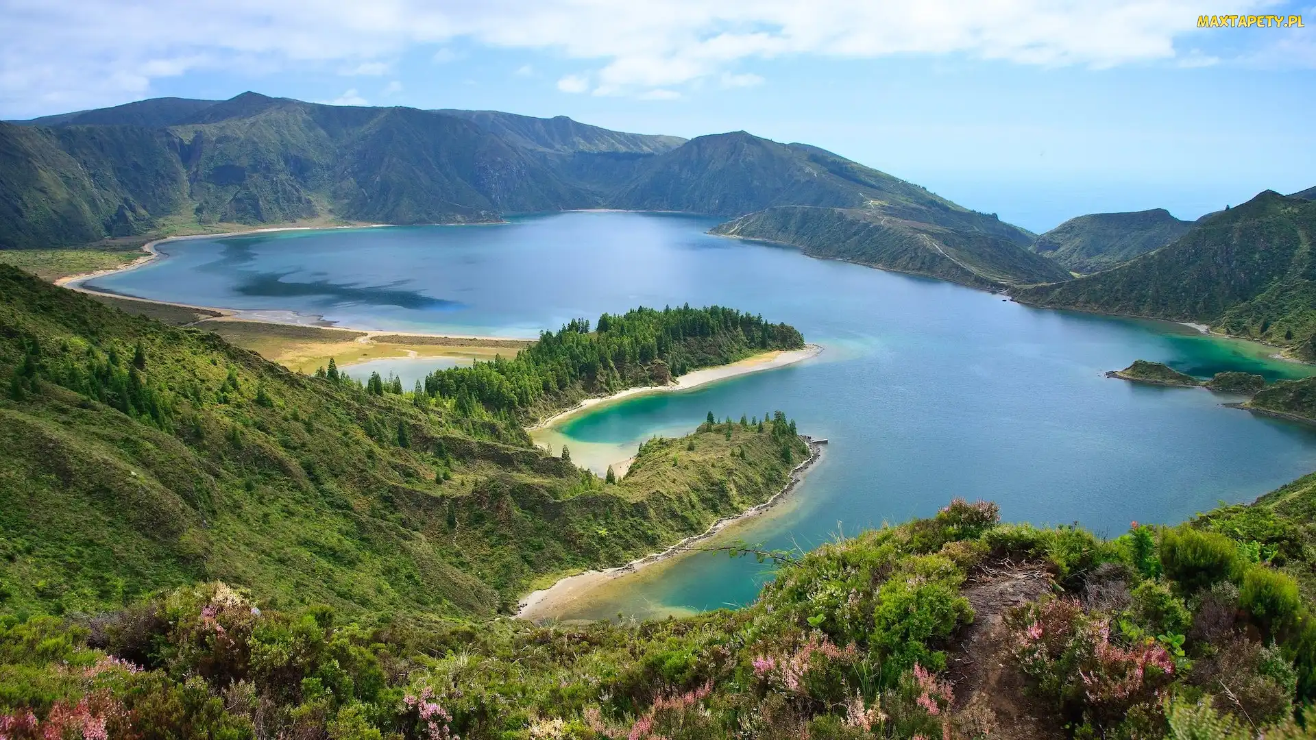 Góry, Lagoa de Fogo, Portugalia, Jezioro