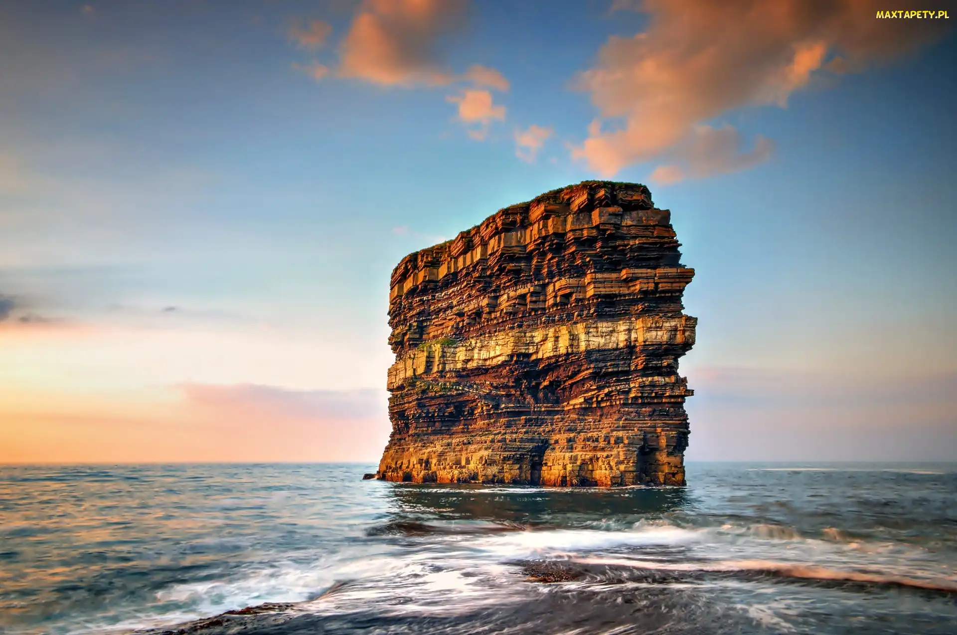 Skały, Morze, Irlandia, County Mayo