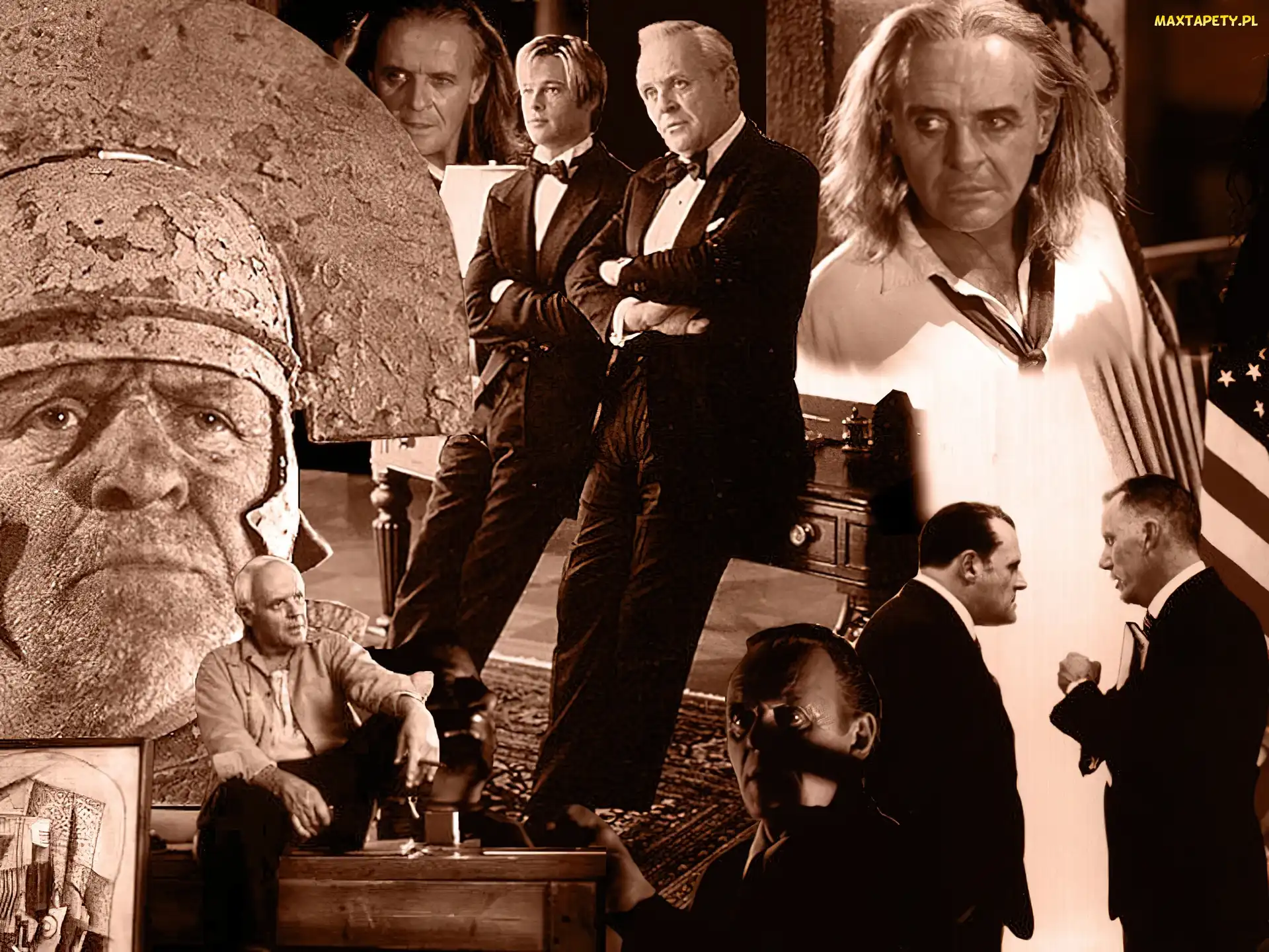 długie, włosy, Anthony Hopkins