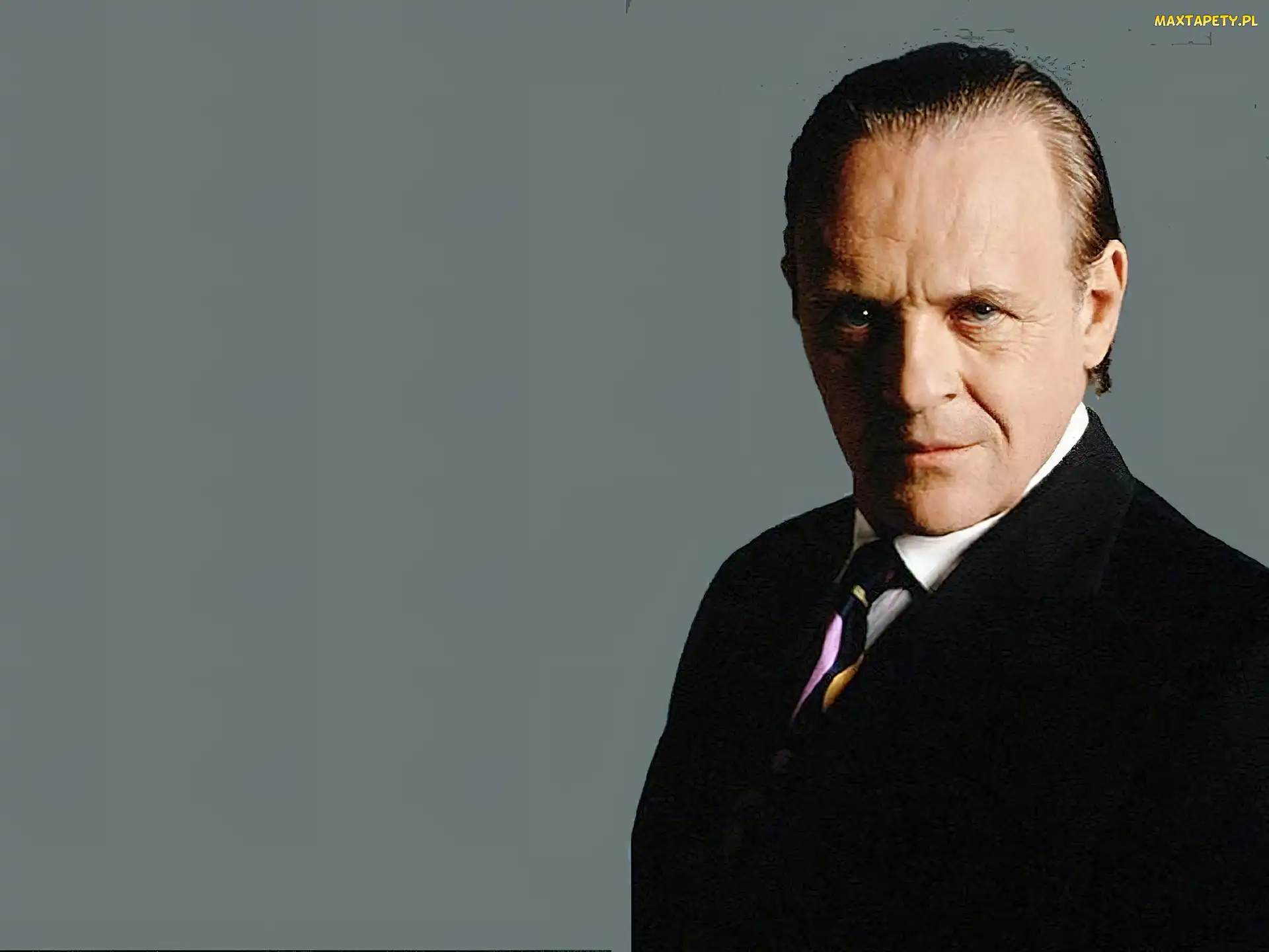 kolorowy, krawat, Anthony Hopkins