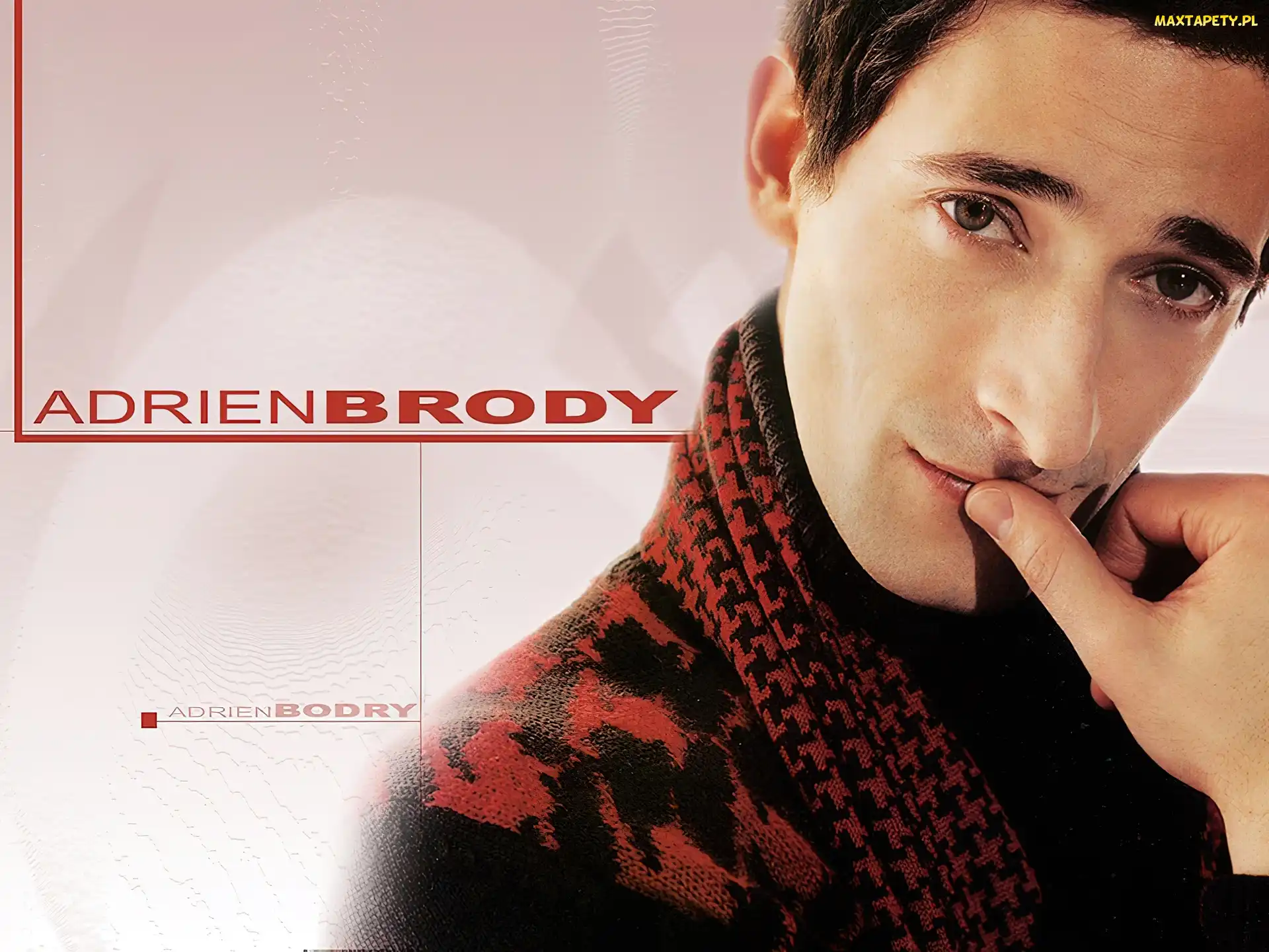Adrien Brody, szalik, sweter
