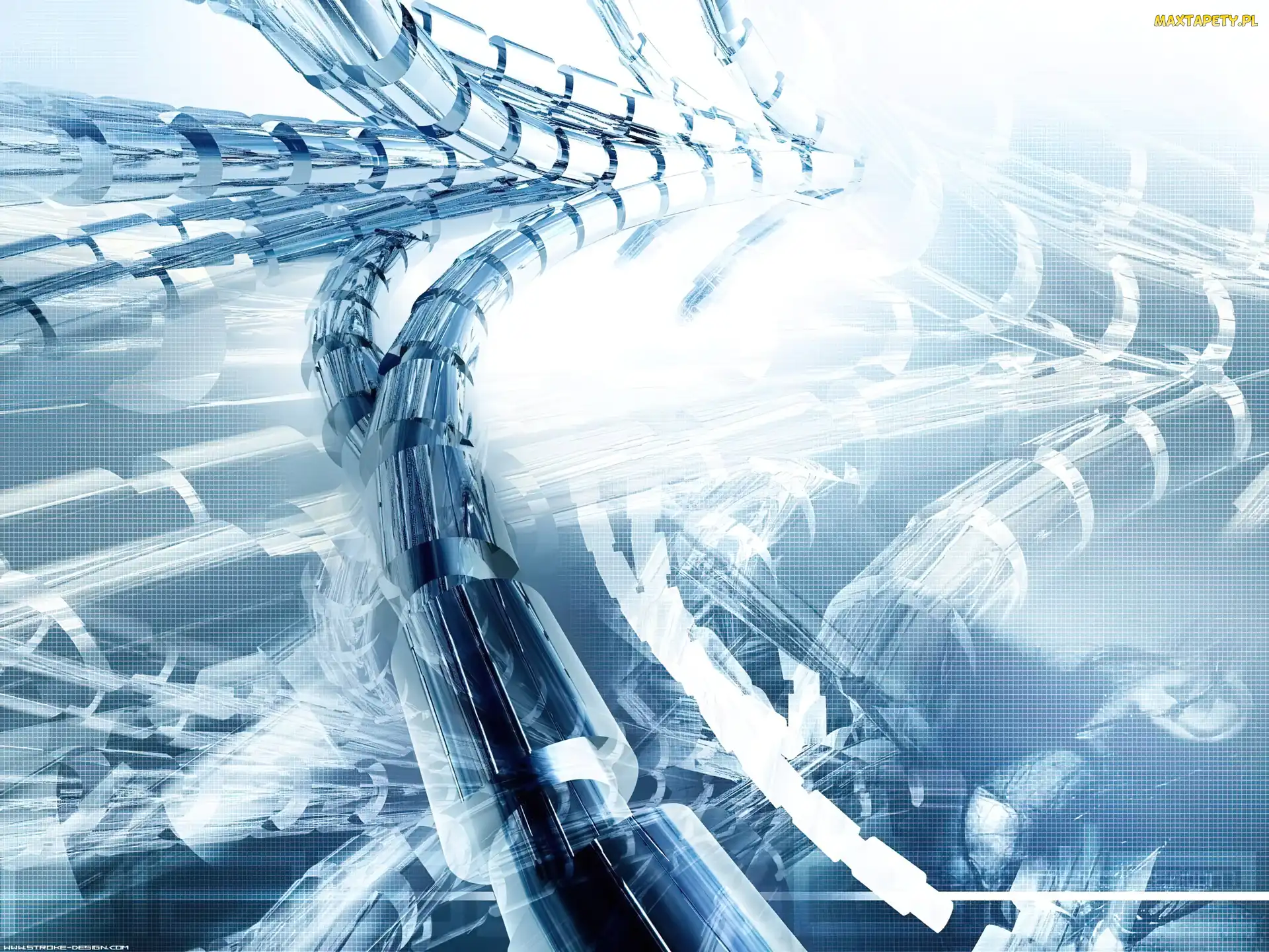 liny, metalowe, 3D, Wektorowa