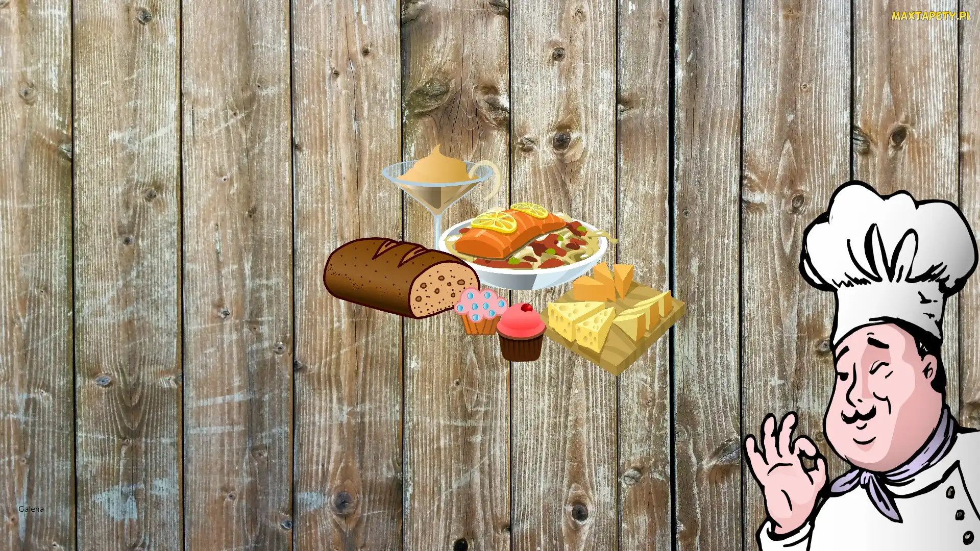 Grafika, Kucharz, Jedzenie, Wypieki