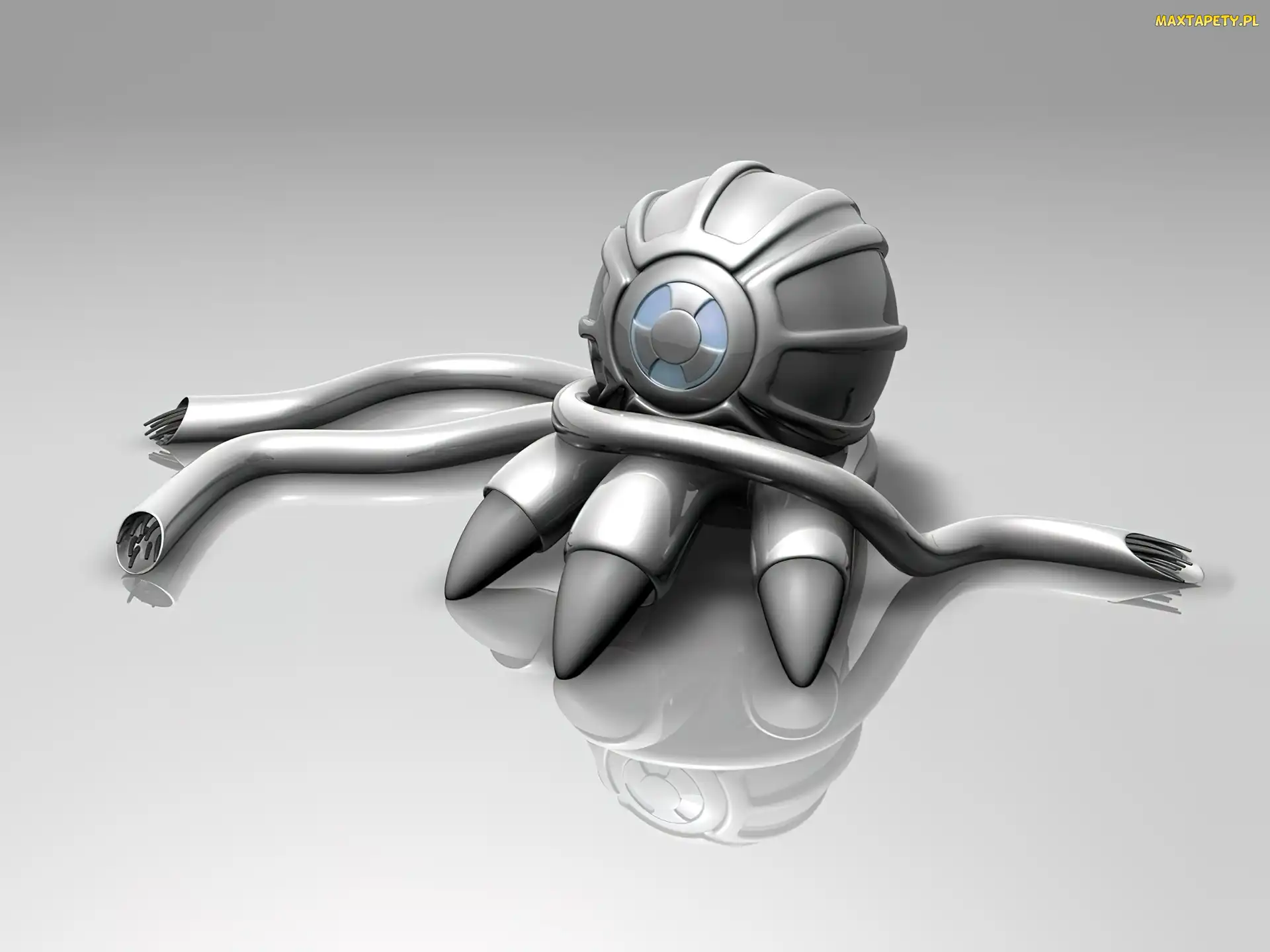 3D, rzecz, metalowa, Wektorowa