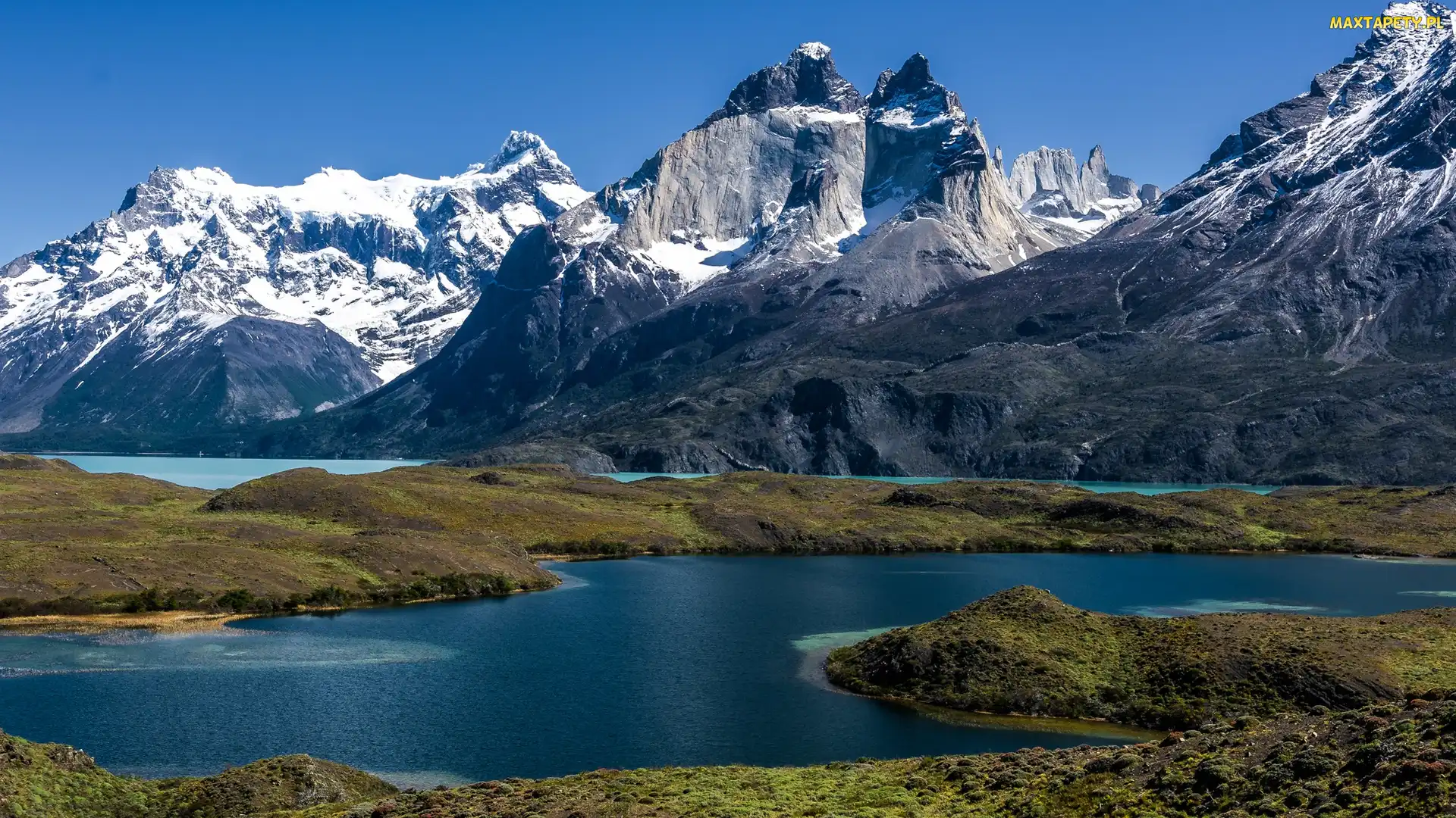 Chile, Śnieg, Jeziora, Góry