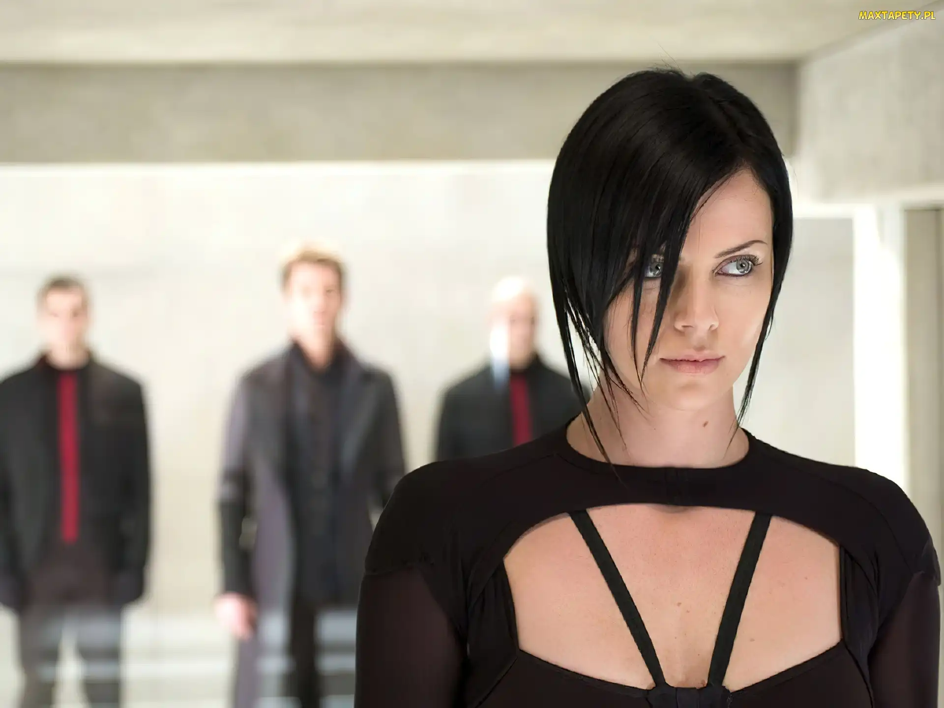 krótkie, włosy, Charlize Theron